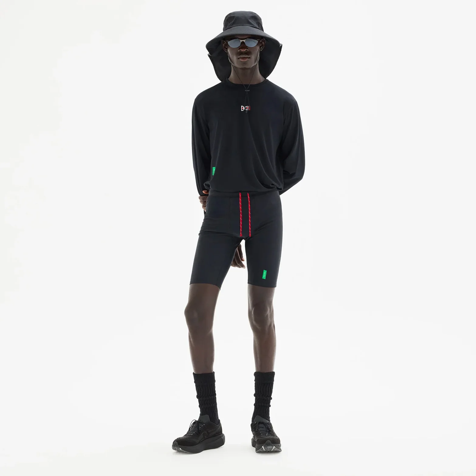 9 Inch Recycled Half Tights Black - Image 3