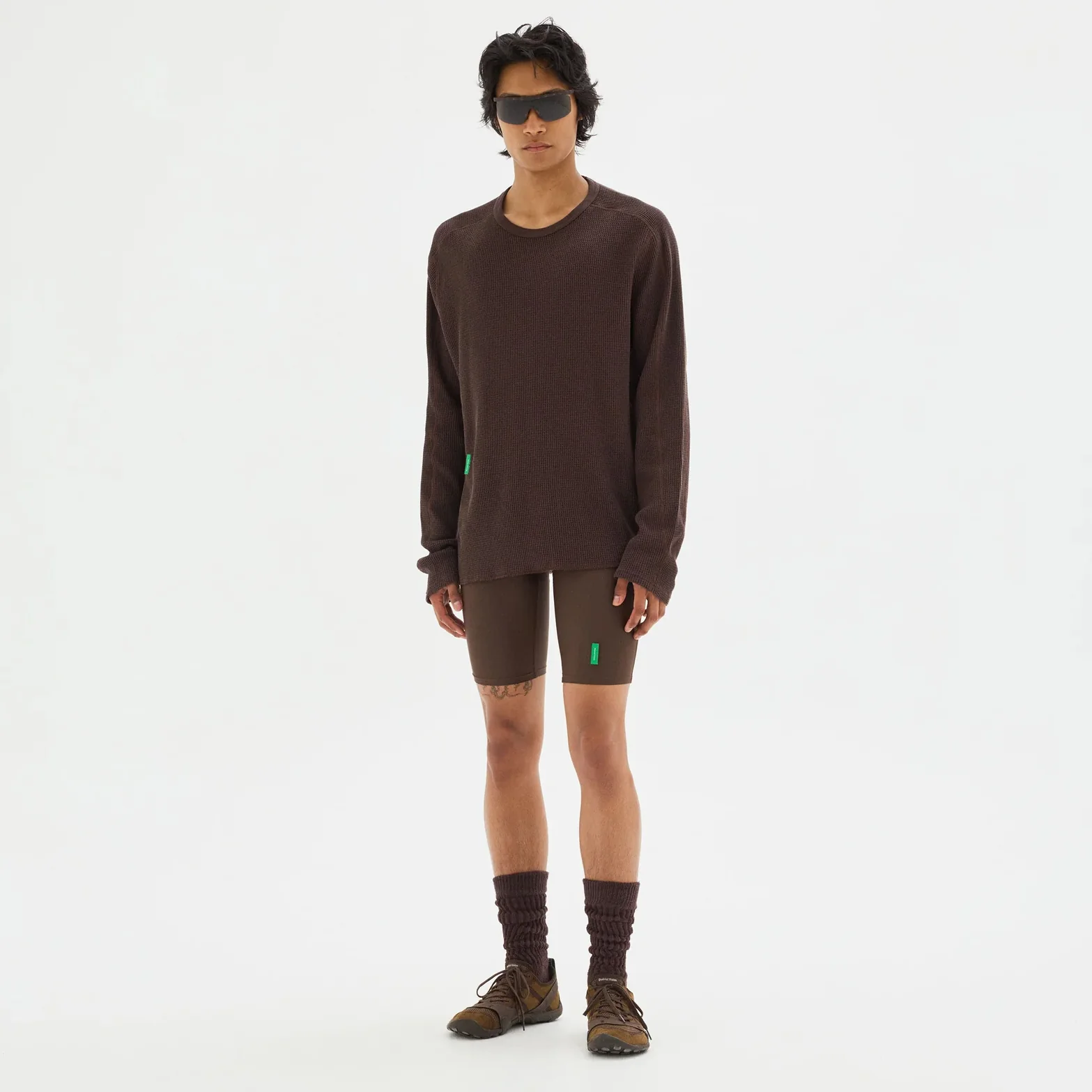9 Inch Recycled Half Tights Umber - Image 3