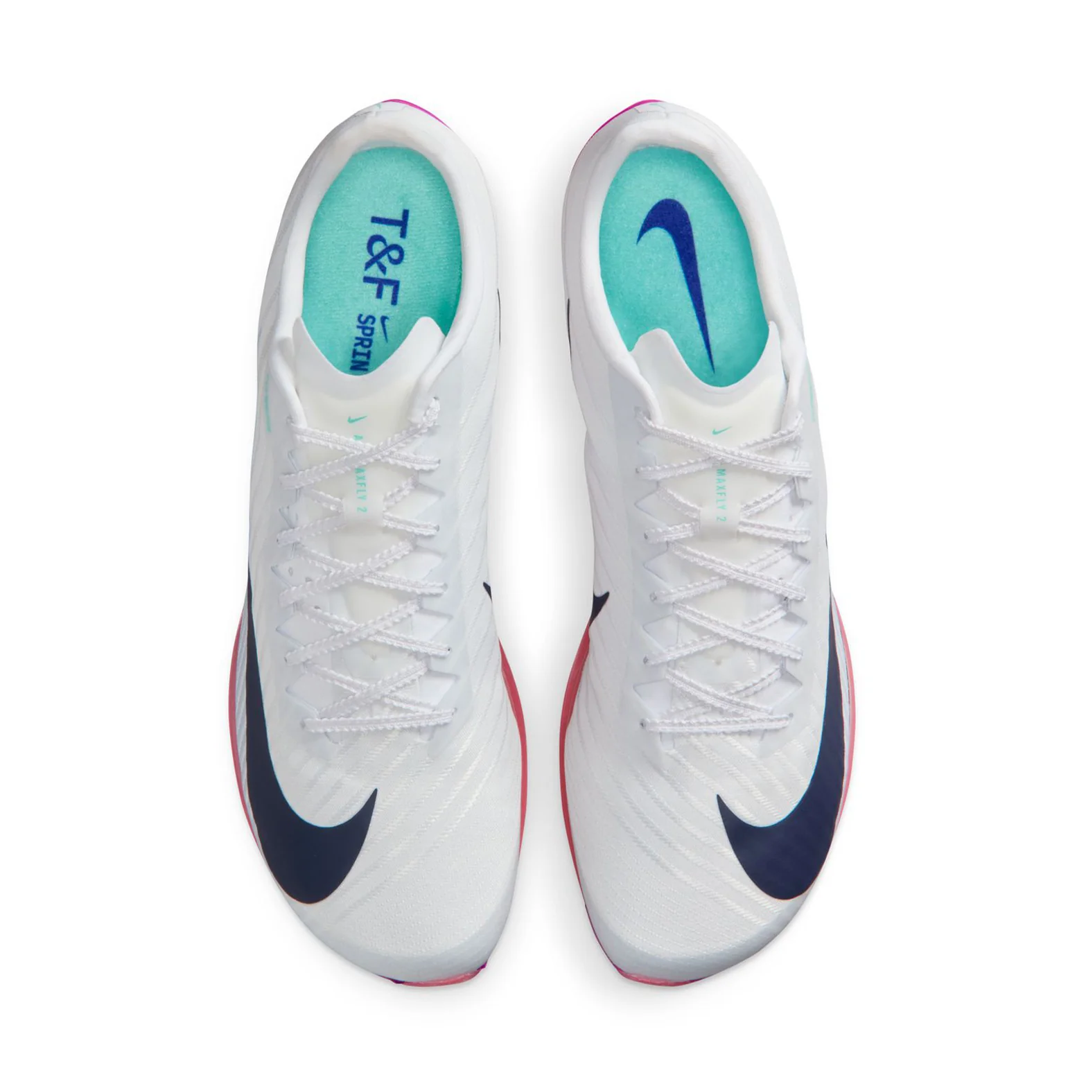 Air Zoom Maxfly 2 Running Spikes White / Bright Crimson / Hyper Turquoise / Obsidian - Image 3