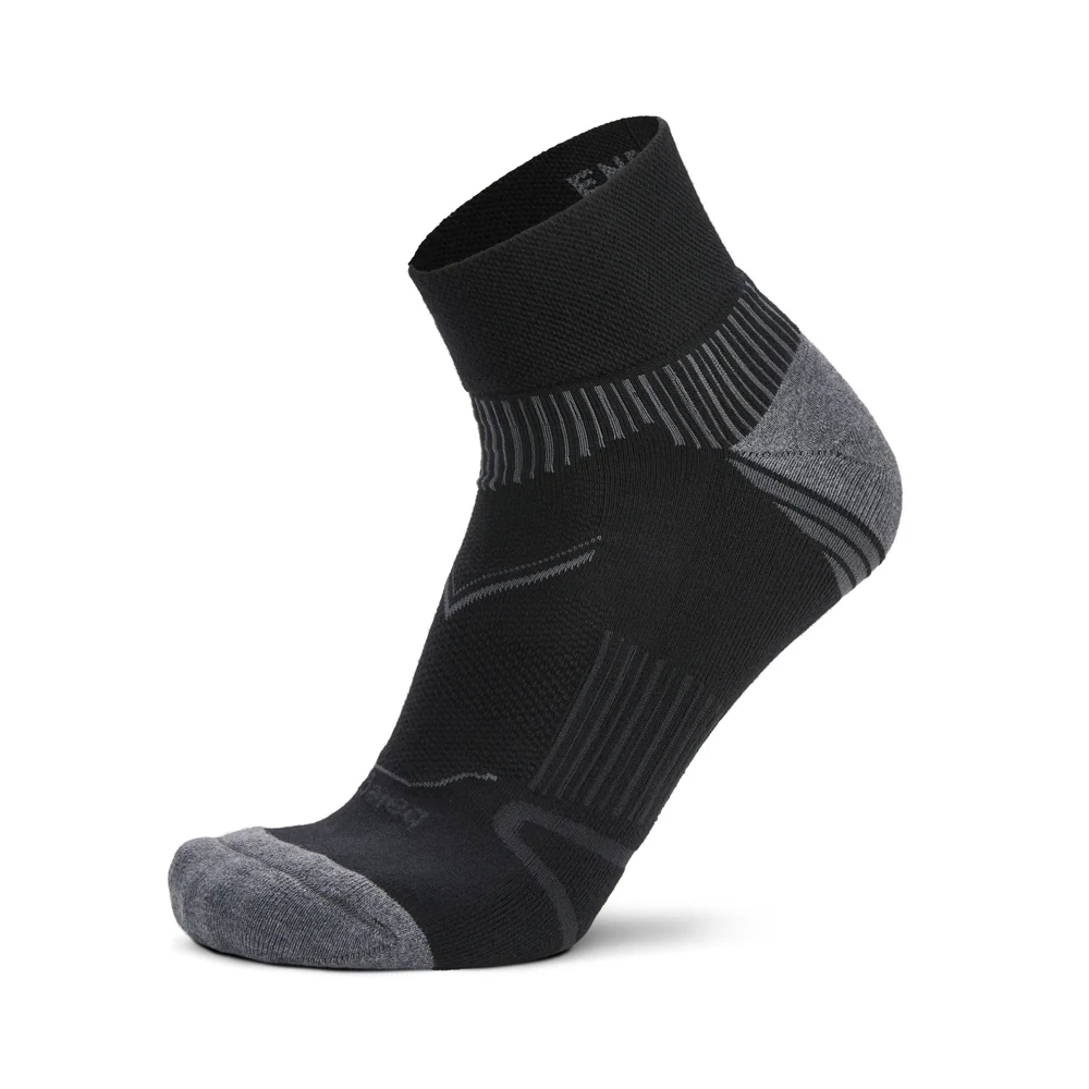 Enduro Quarter Running Socks Black / Grey