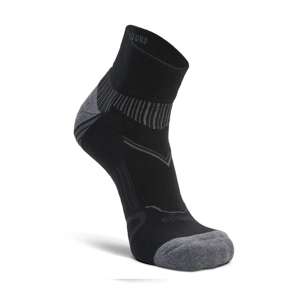 Enduro Quarter Running Socks Black / Grey - Image 2