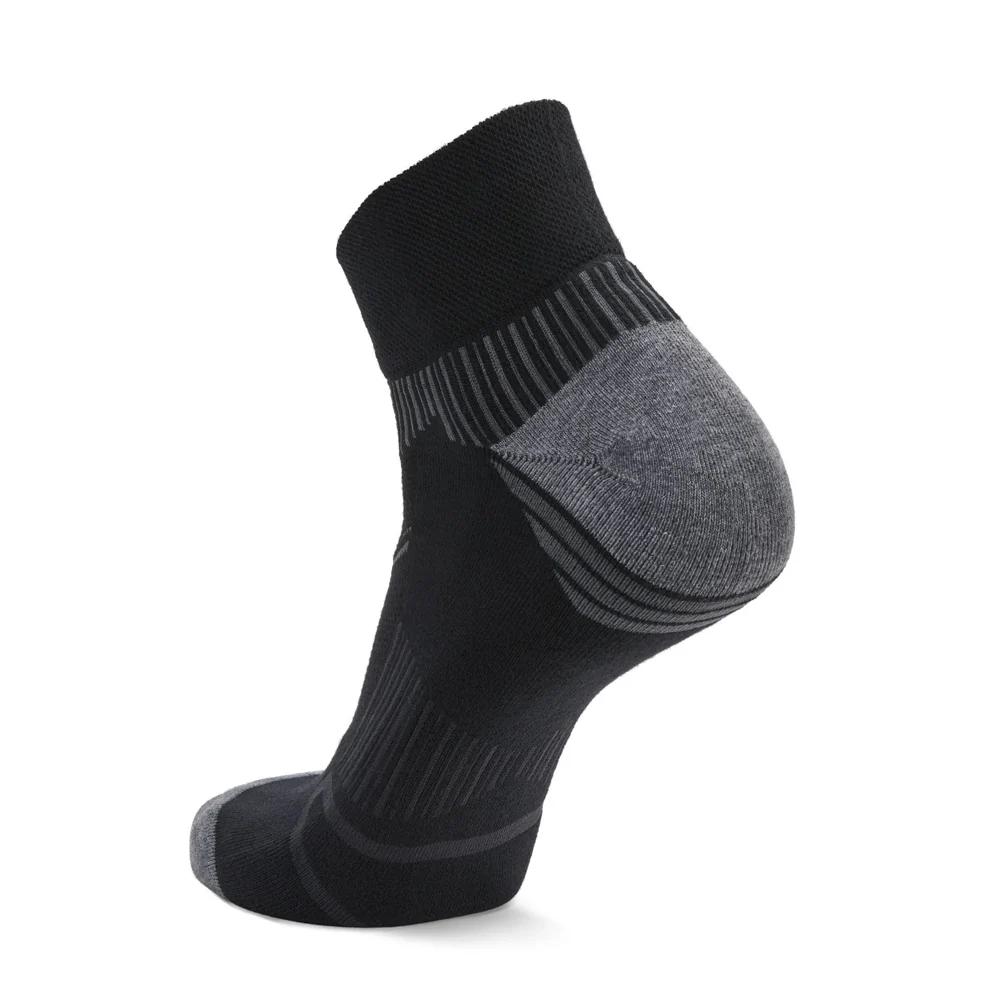 Enduro Quarter Running Socks Black / Grey - Image 3