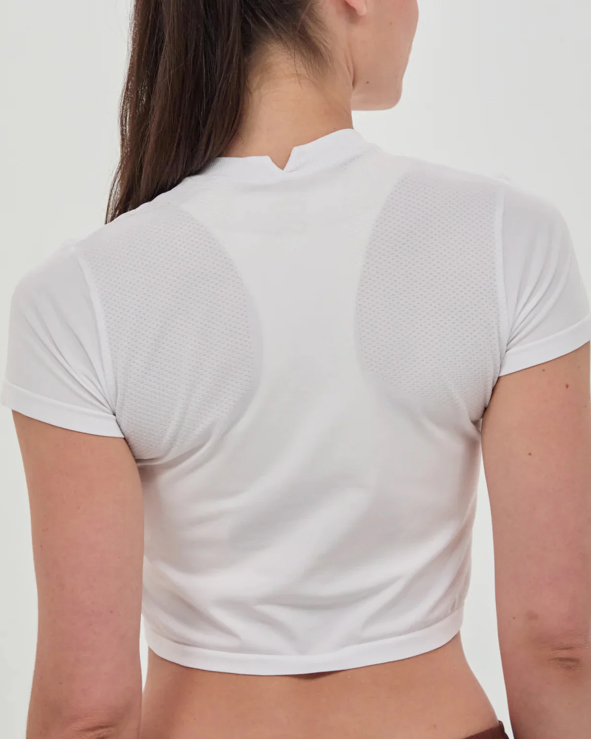 Women's Mercury Seamless Crop Tee White - Image 4