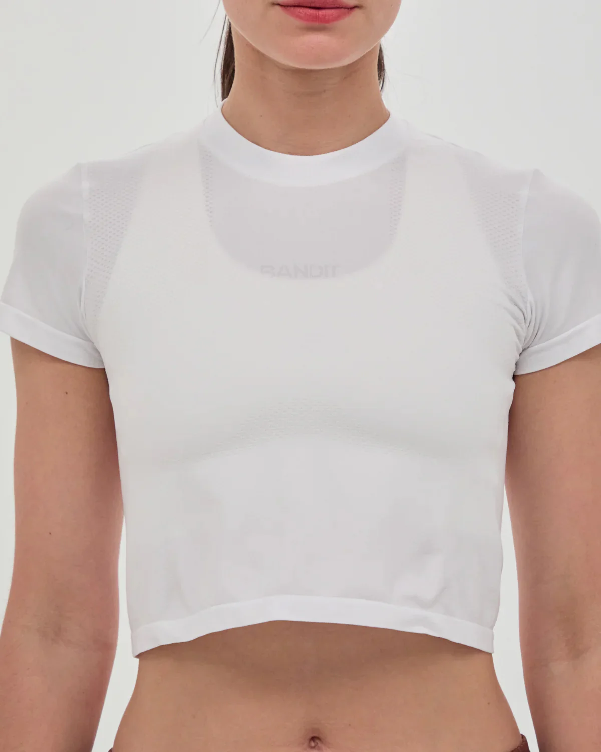 Women's Mercury Seamless Crop Tee White - Image 5