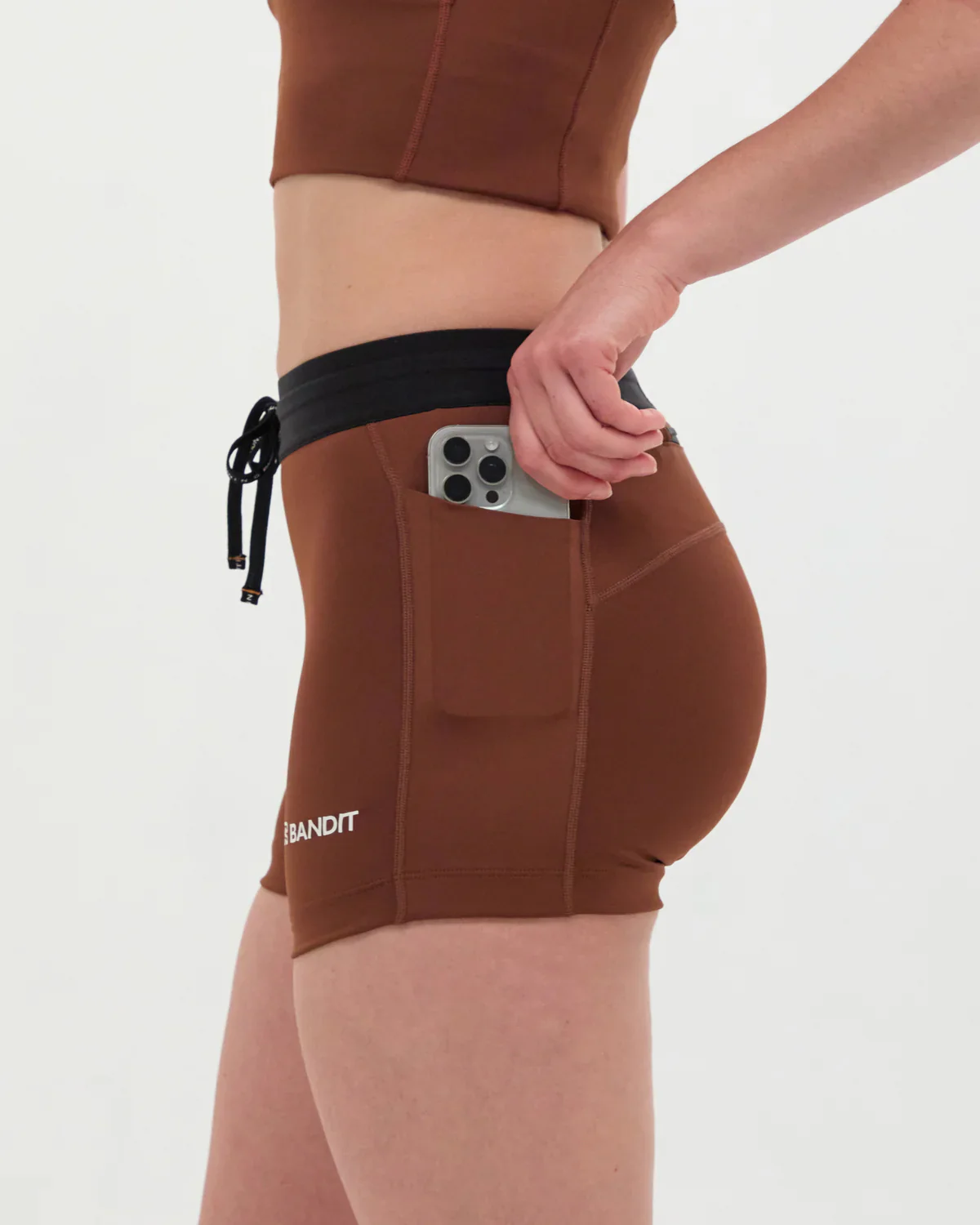 Women's Stamina 3 Inch Compression Shorts Coffee Bean - Image 3