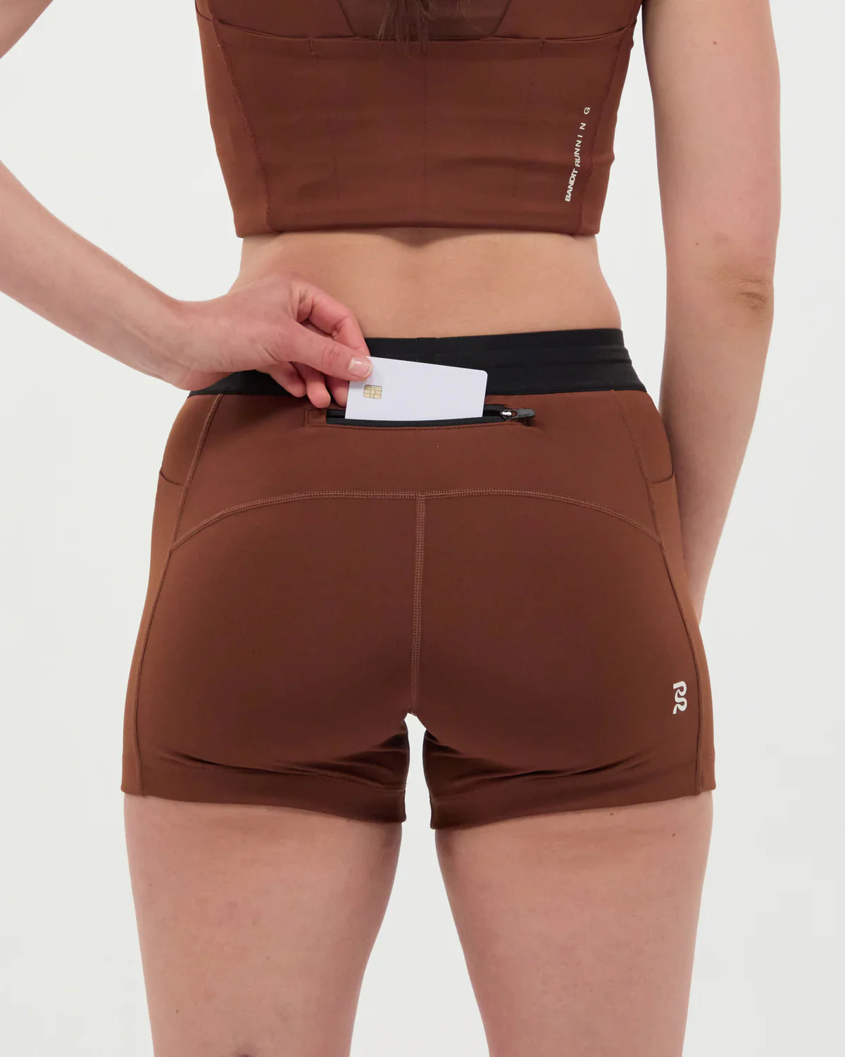 Women's Stamina 3 Inch Compression Shorts Coffee Bean - Image 4