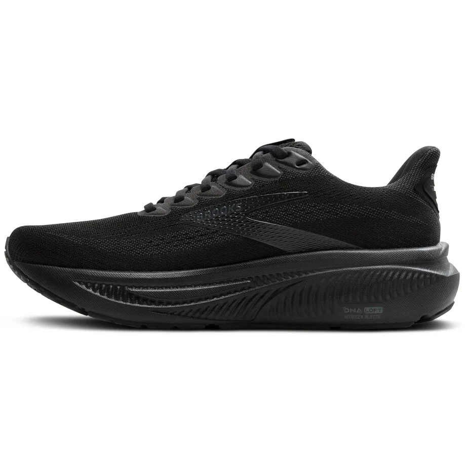 Women's Ghost 17 Wide Fit Running Shoes Black / Black / Ebony - Image 3