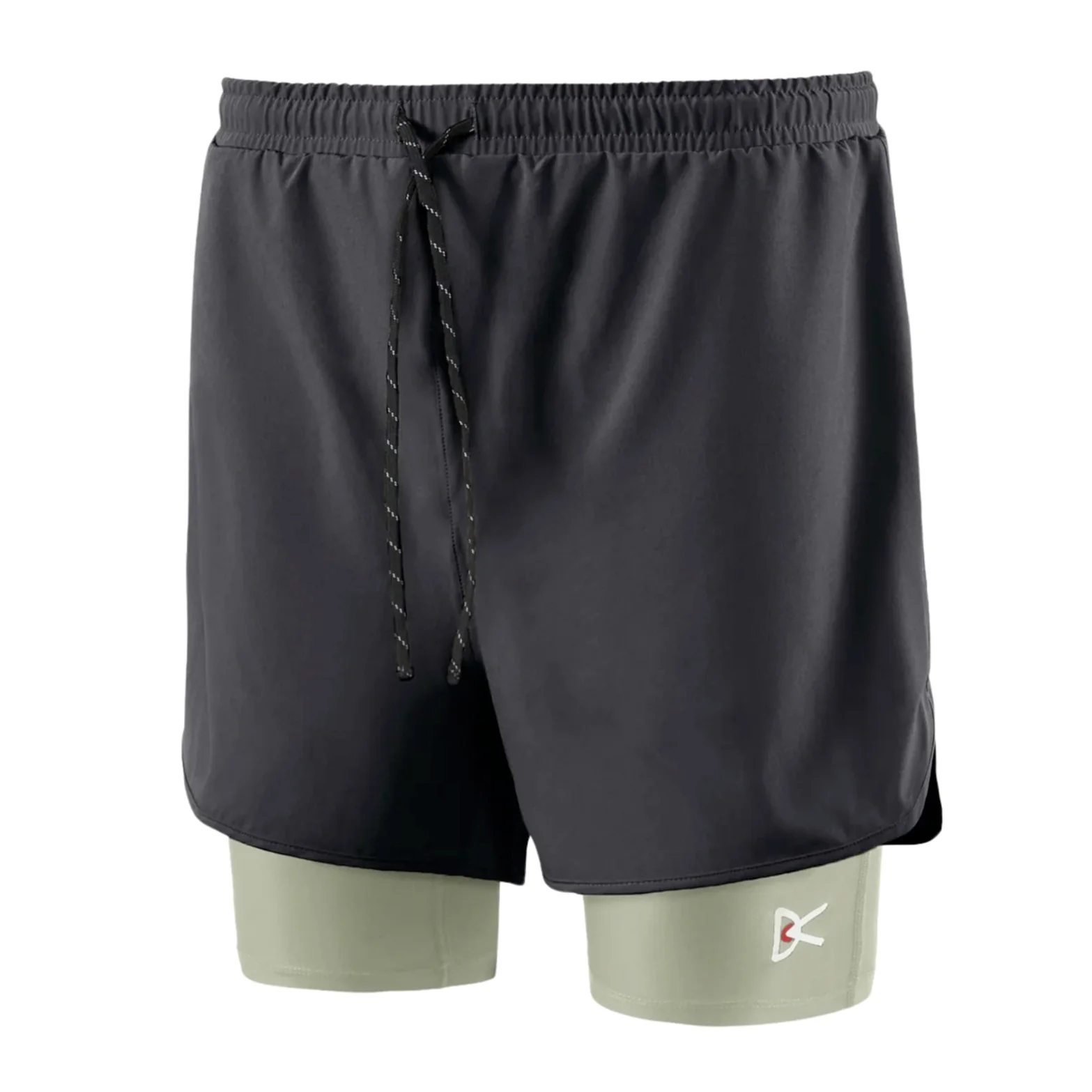 Men's Layered Pocketed Trail Shorts Black / Ash