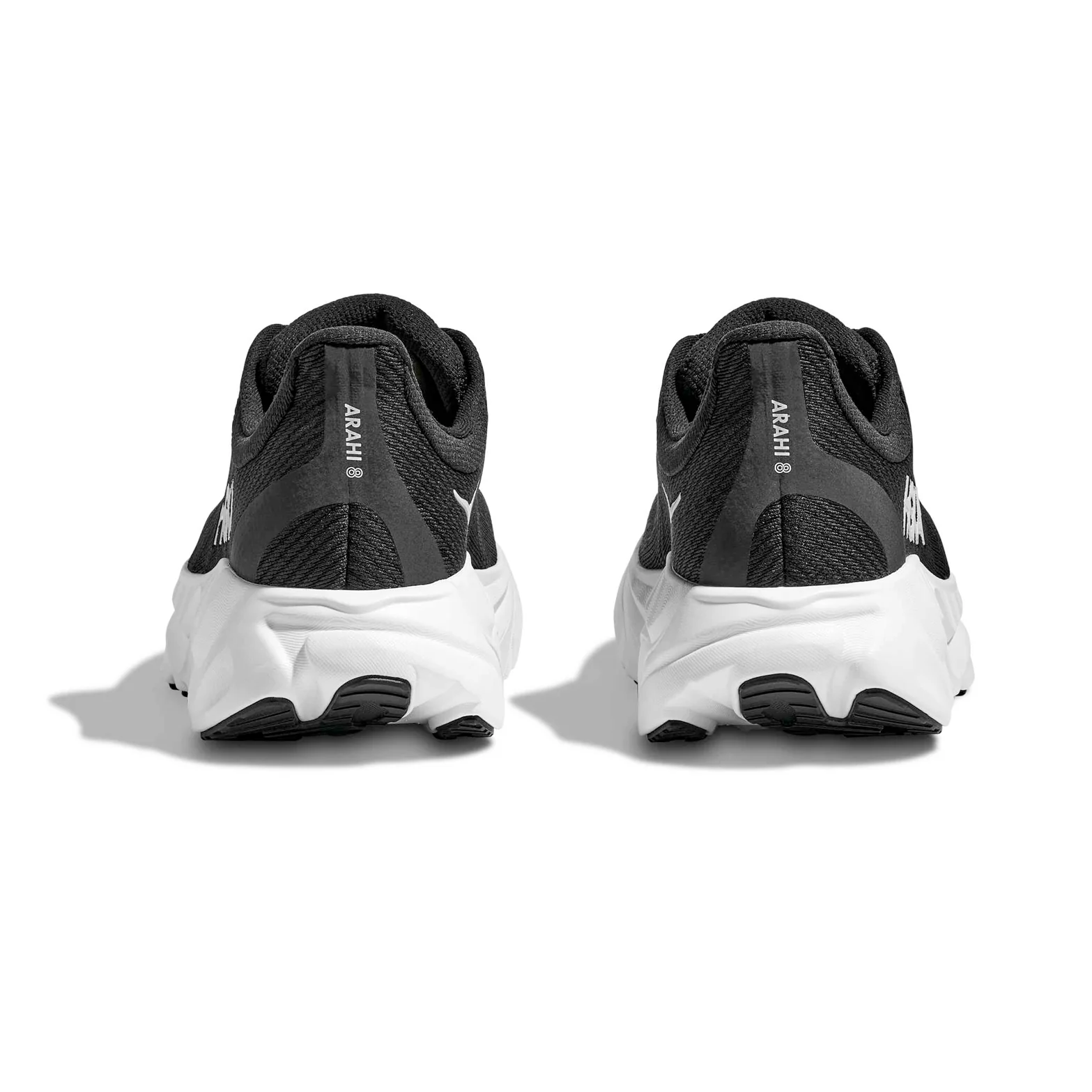Women's Arahi 8 Wide Fit Running Shoes Black / White - Image 5