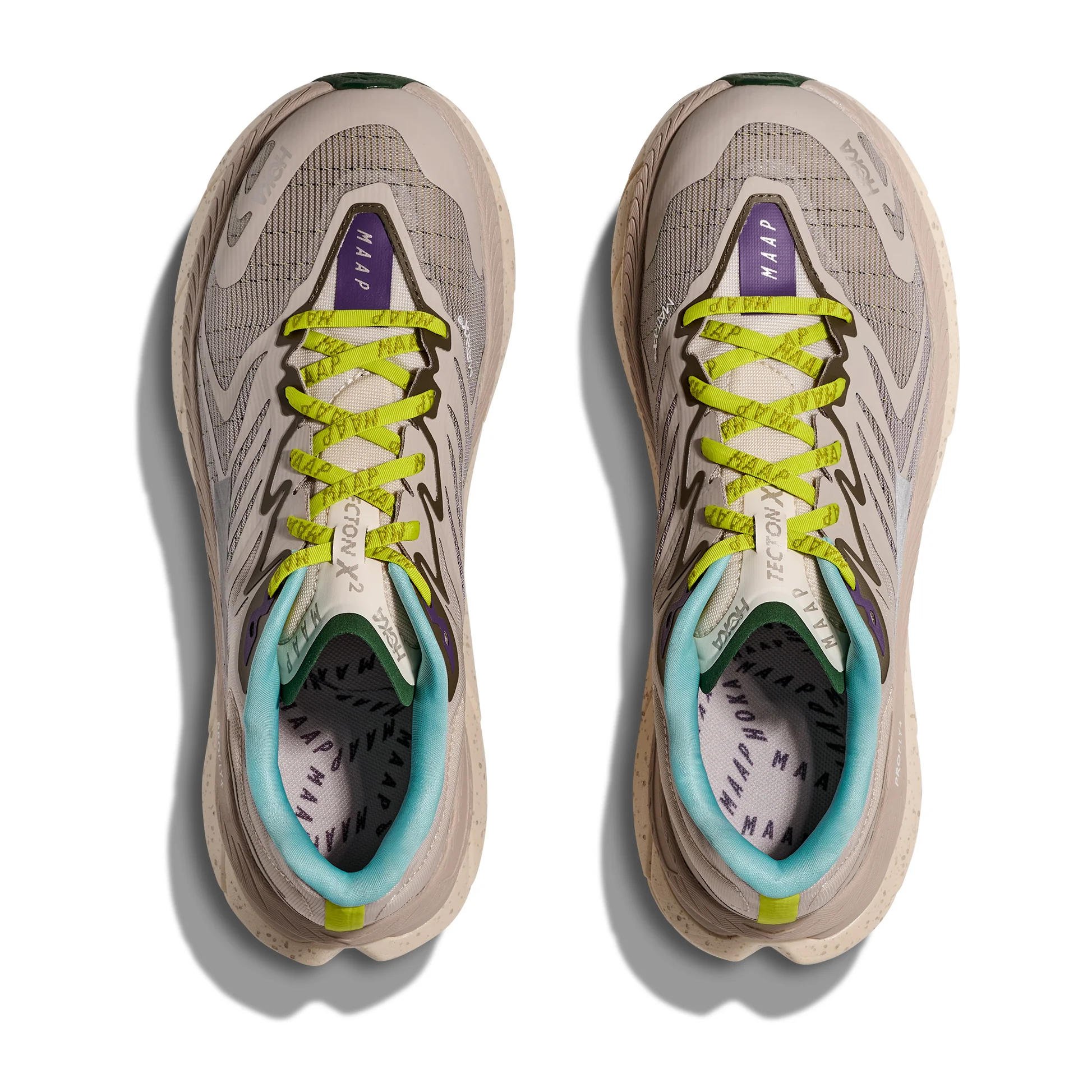 x MAAP Tecton X 2 Trail Running Shoes Pumice Stone / Limeade - Image 3