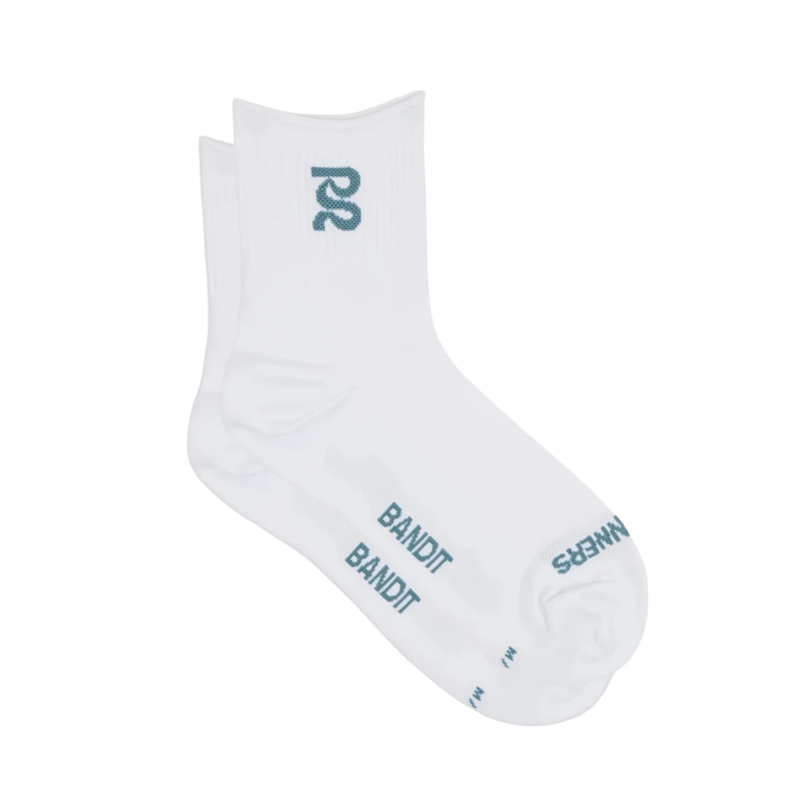 Lite Run Ribbed 2 Pack Quarter Socks White / Tranquil Blue