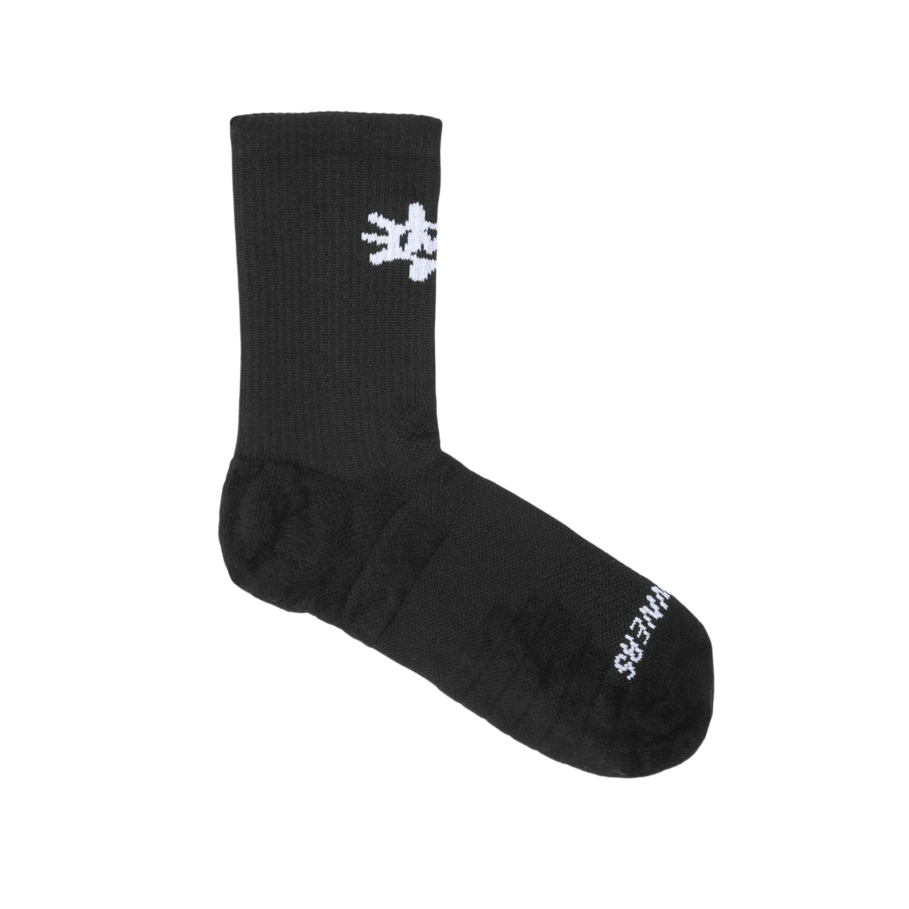 Cushion Run "Sunburst" 2 Pack Quarter Socks Black / White