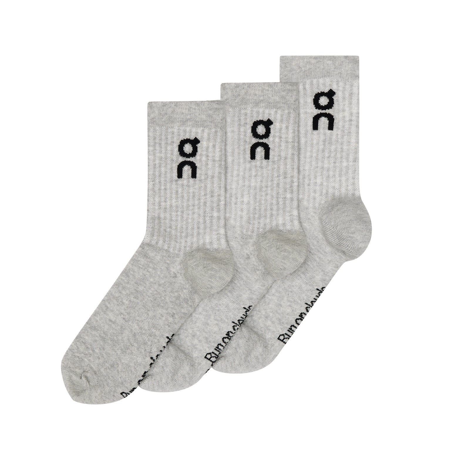 Logo Socks High 3 Pack Heather Gray