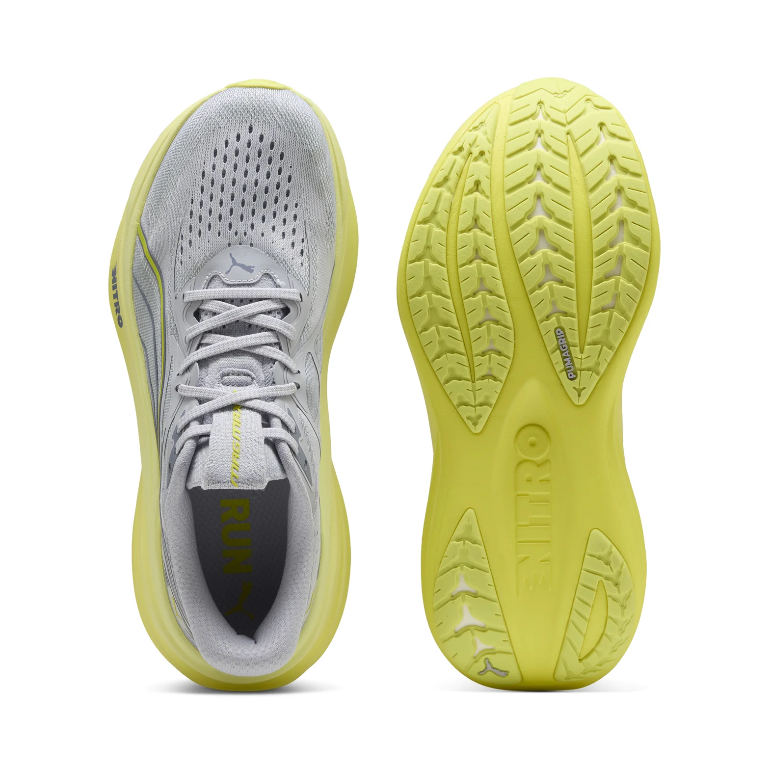 Men's MagMax NITRO 2 Running Shoes Vibrant Silver / Lux Lime - Image 3