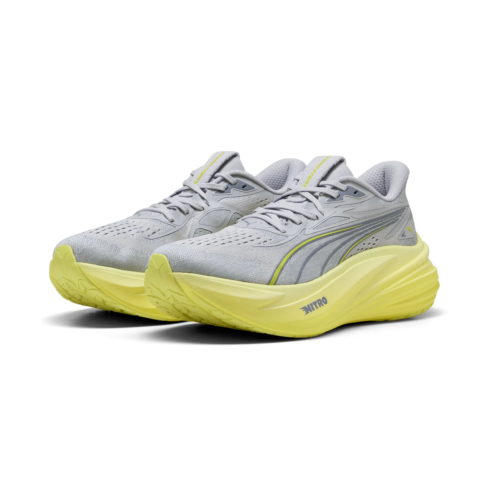 Men's MagMax NITRO 2 Running Shoes Vibrant Silver / Lux Lime - Image 5