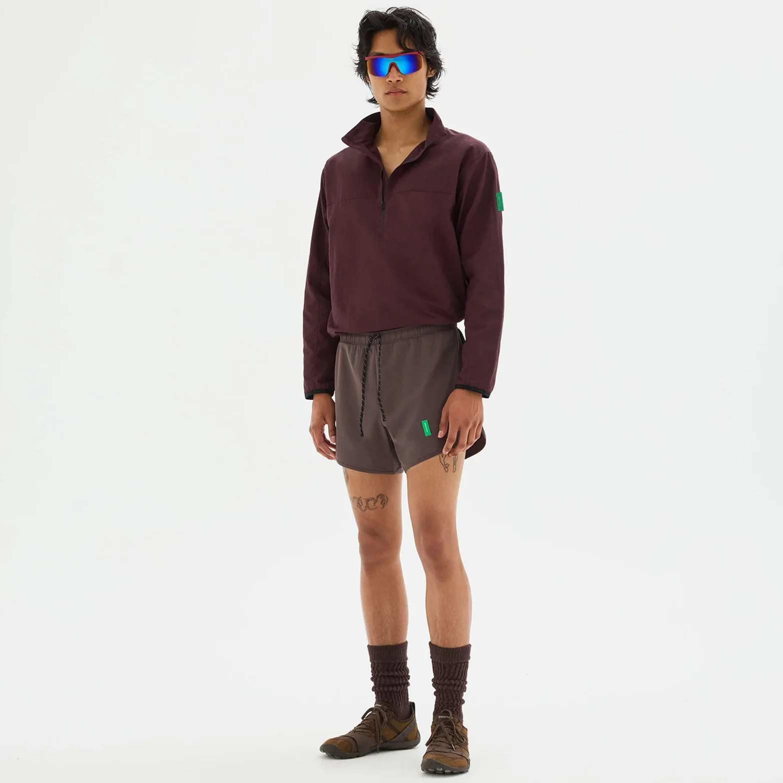 Men's 5 Inch Training Shorts Dark Taupe - Image 3