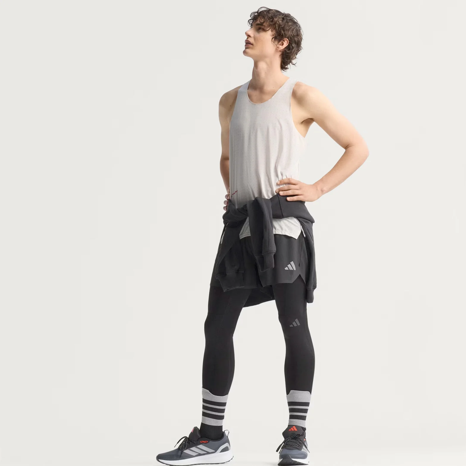 Men's Adi365 H.Koumori Running Tank Grey One - Image 5