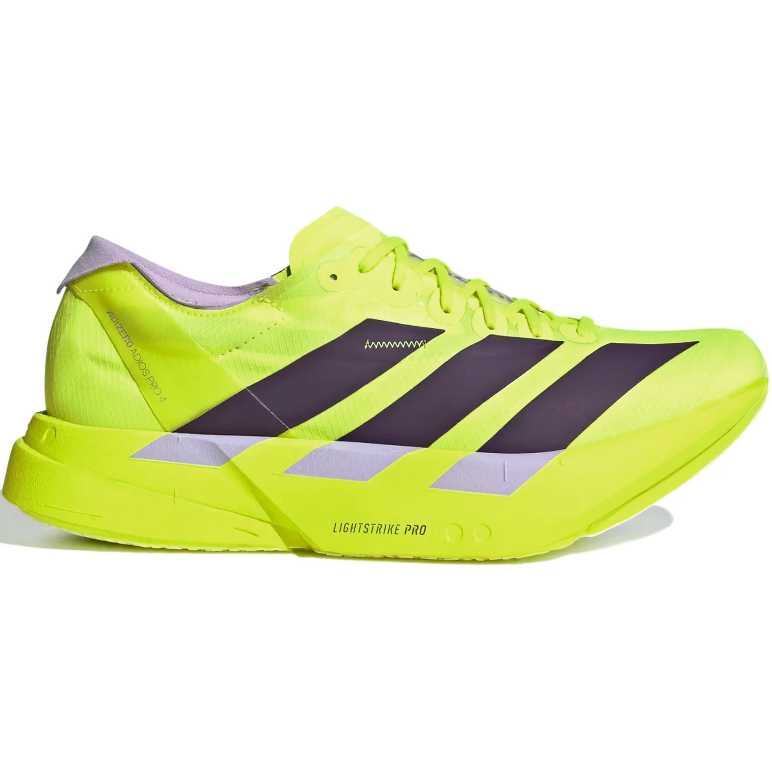 Men's Adizero Adios Pro 4 Running Shoes Solar Yellow / Aurora Plum / Powder Plum
