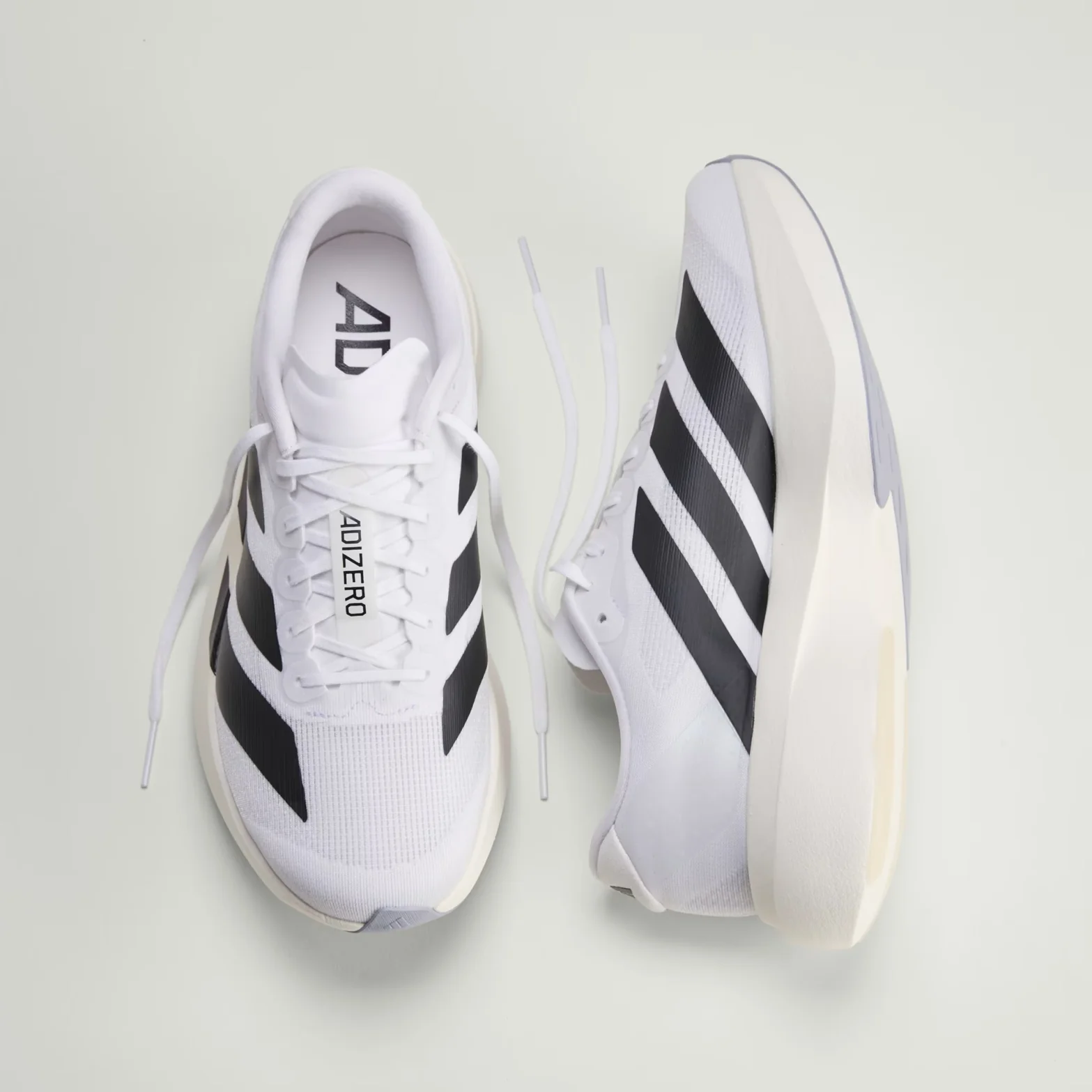 Men's Adizero EVO SL Running Shoes Cloud White / Core Black / Cloud White - Image 3