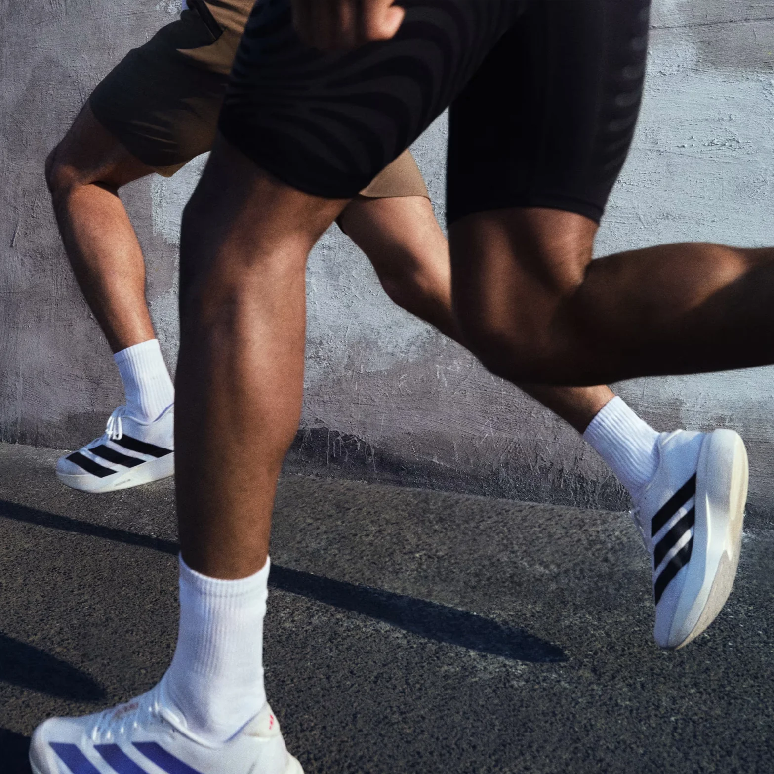 Men's Adizero EVO SL Running Shoes Cloud White / Core Black / Cloud White - Image 6