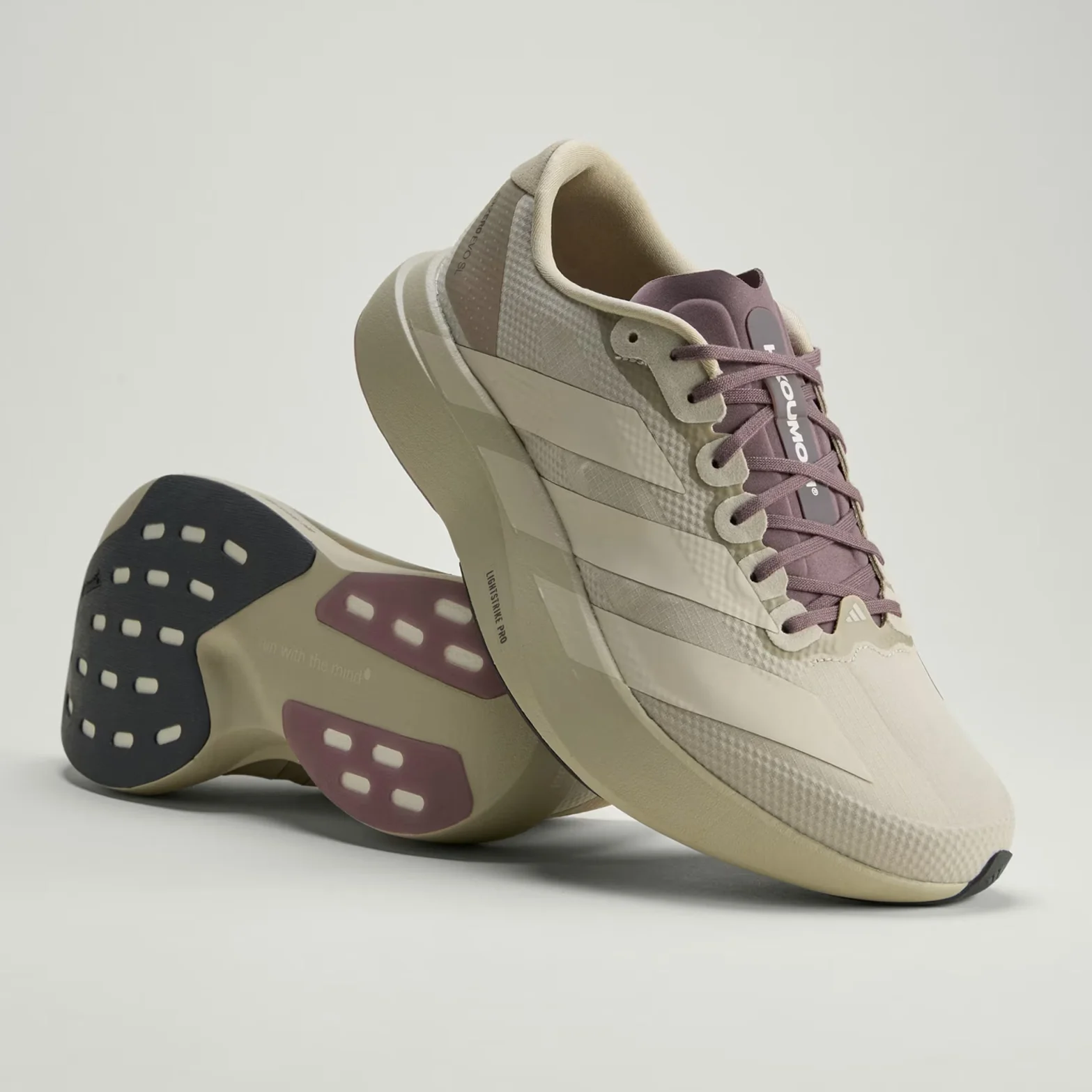 Men's Adizero EVO SL Woven H.Koumori Running Shoes Putty Grey / Alumina / Shadow Fig - Image 3