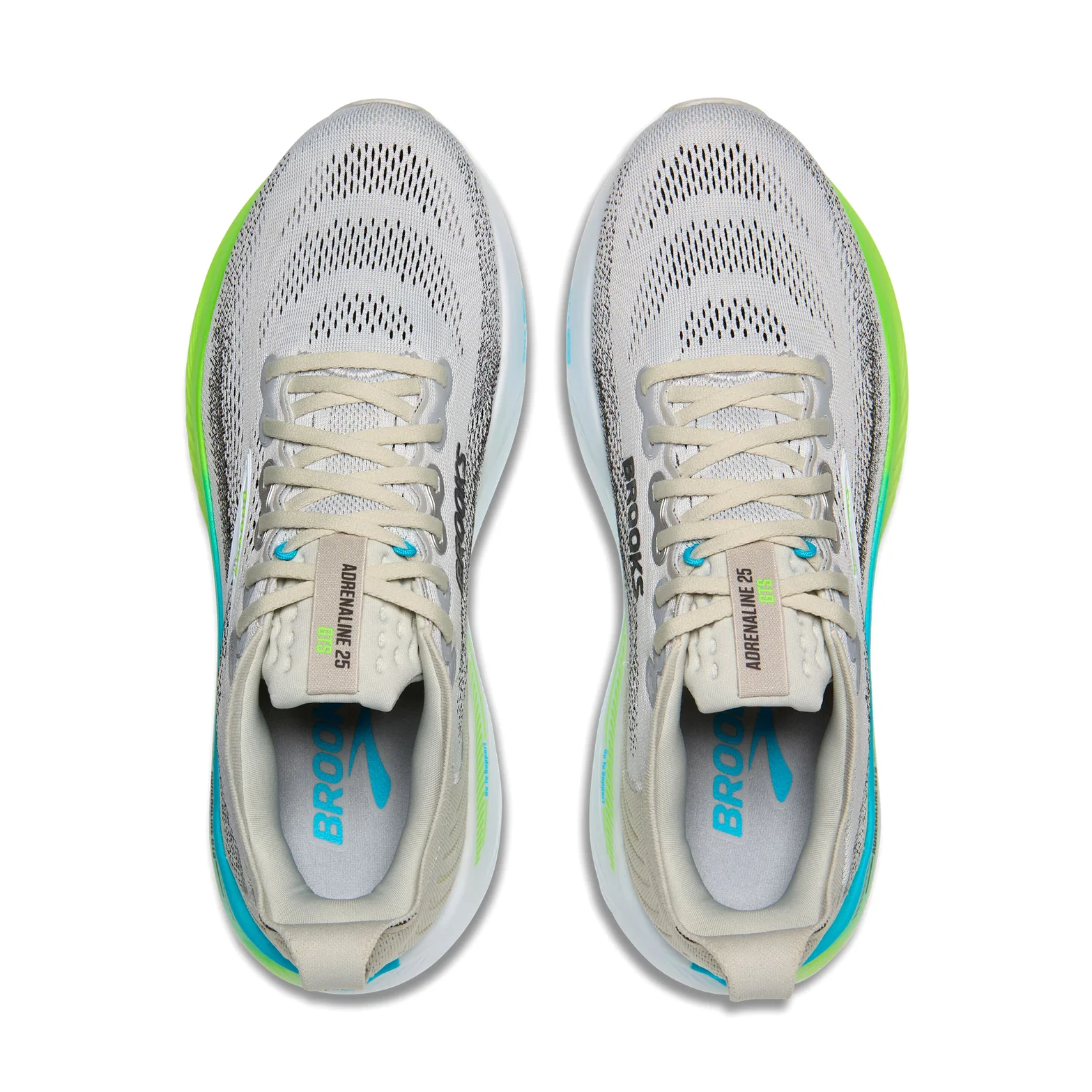 Men's Adrenaline GTS 25 Running Shoes Oyster / Green Gecko / Blue - Image 3