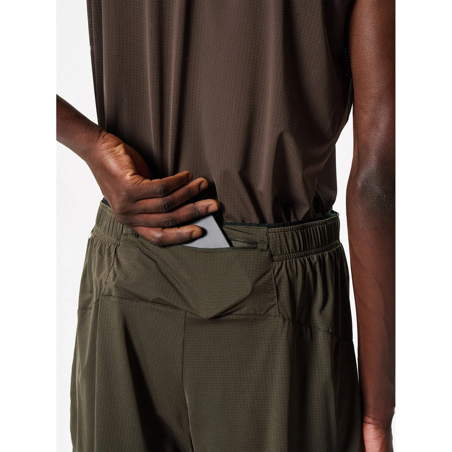 Men's Air Pit Storage Shorts Jet Brown - Image 5