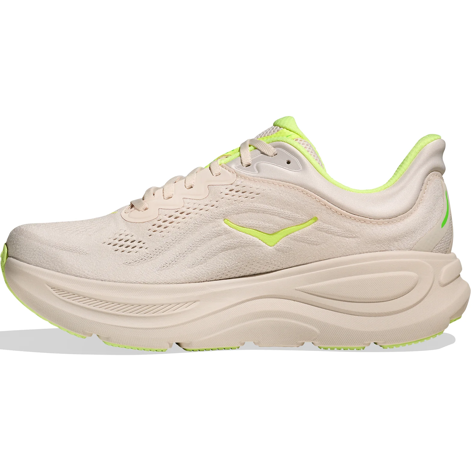 Men's Bondi 9 Running Shoes Grout / Neon Yuzu - Image 2