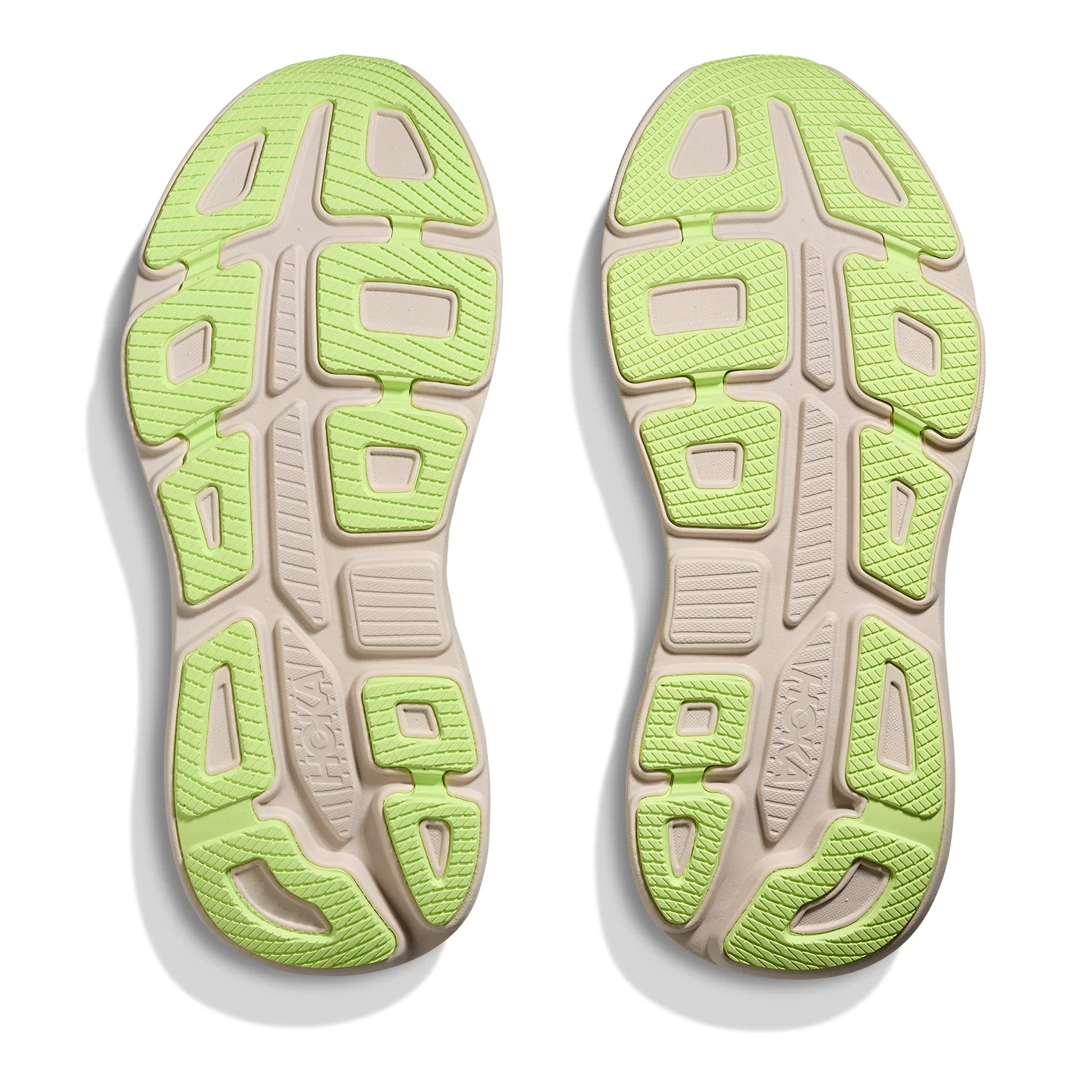 Men's Bondi 9 Running Shoes Grout / Neon Yuzu - Image 4