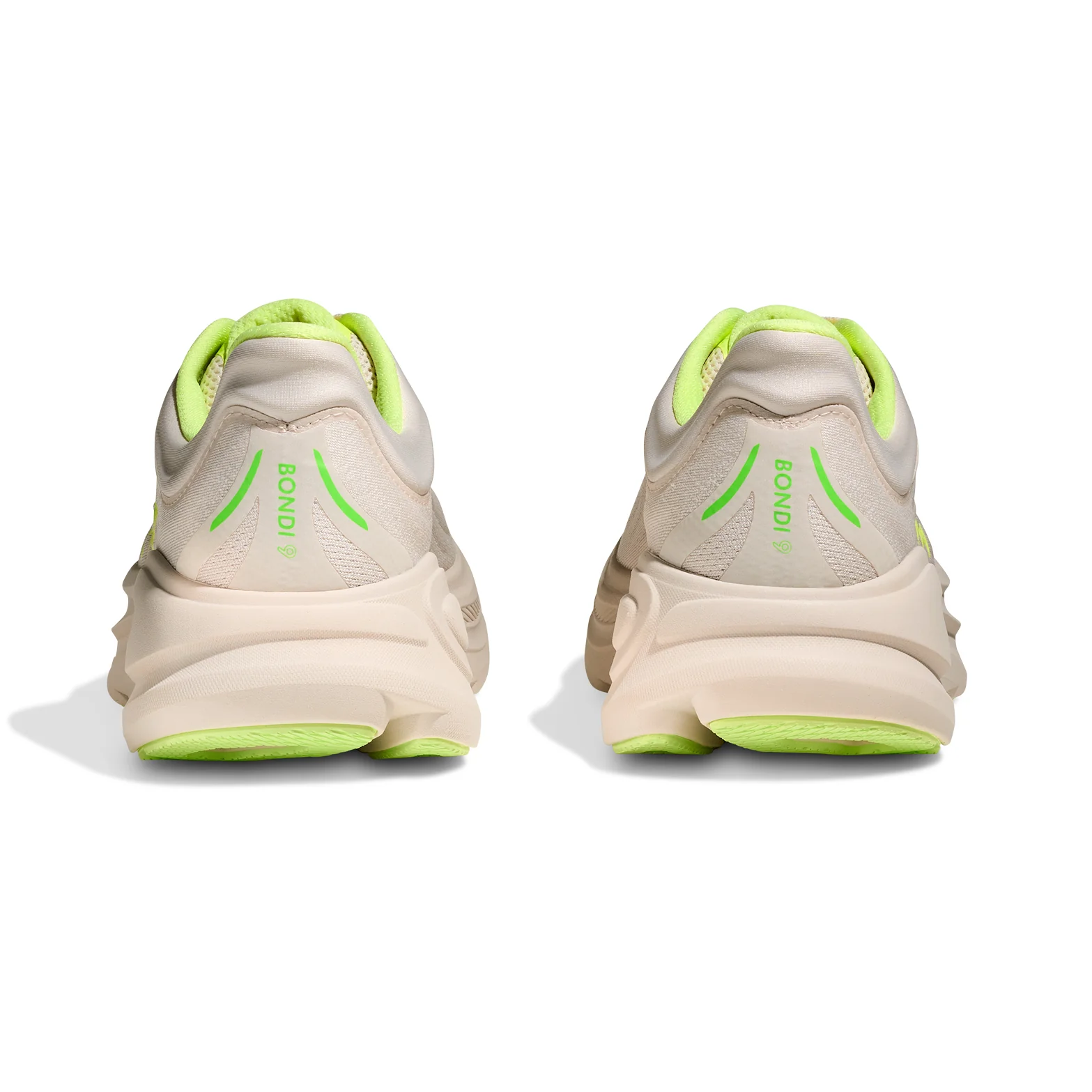 Men's Bondi 9 Running Shoes Grout / Neon Yuzu - Image 5