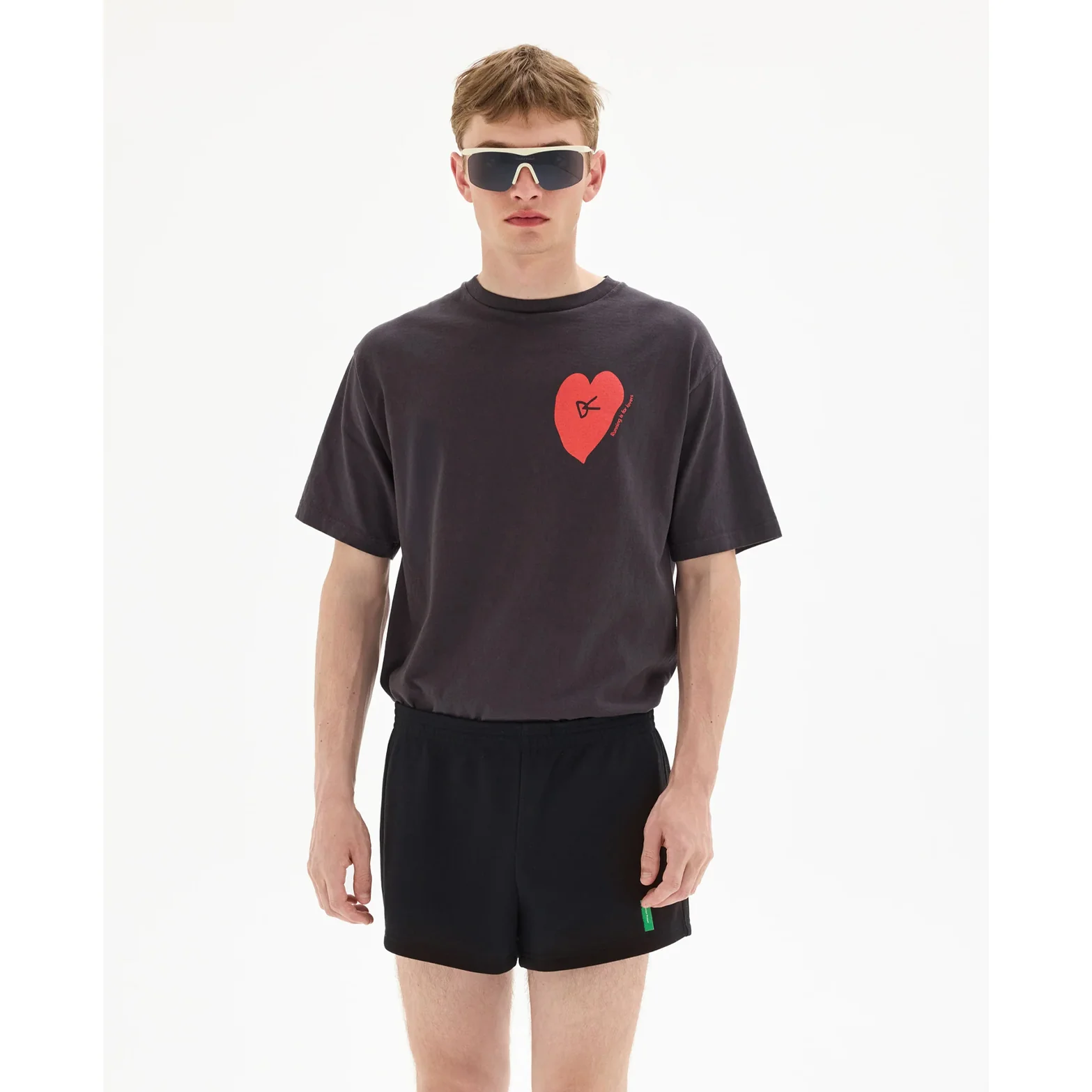 Men's California Cotton Tee Run in Love Vintage Black - Image 3