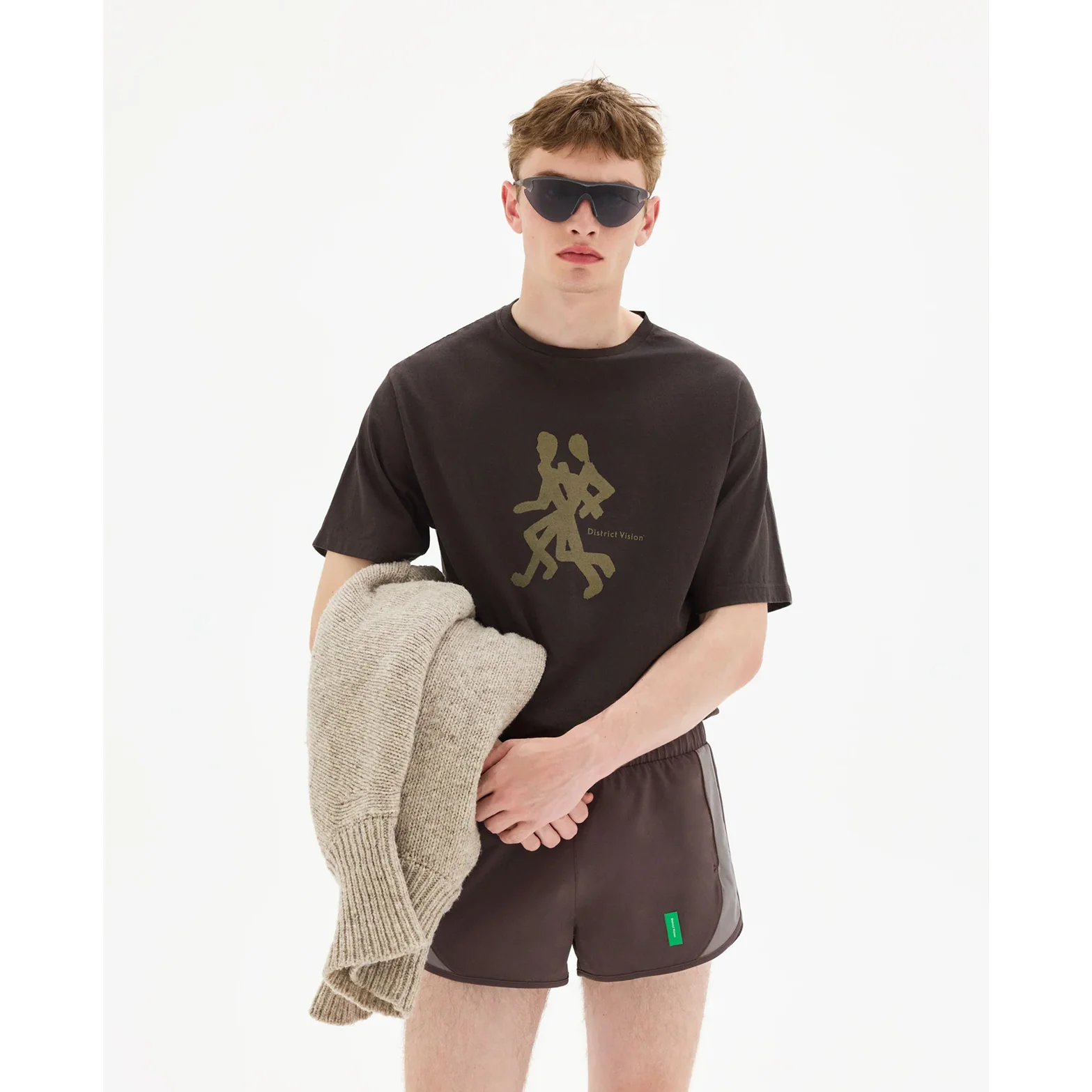 Men's California Cotton Tee Runners Deep Brown - Image 3