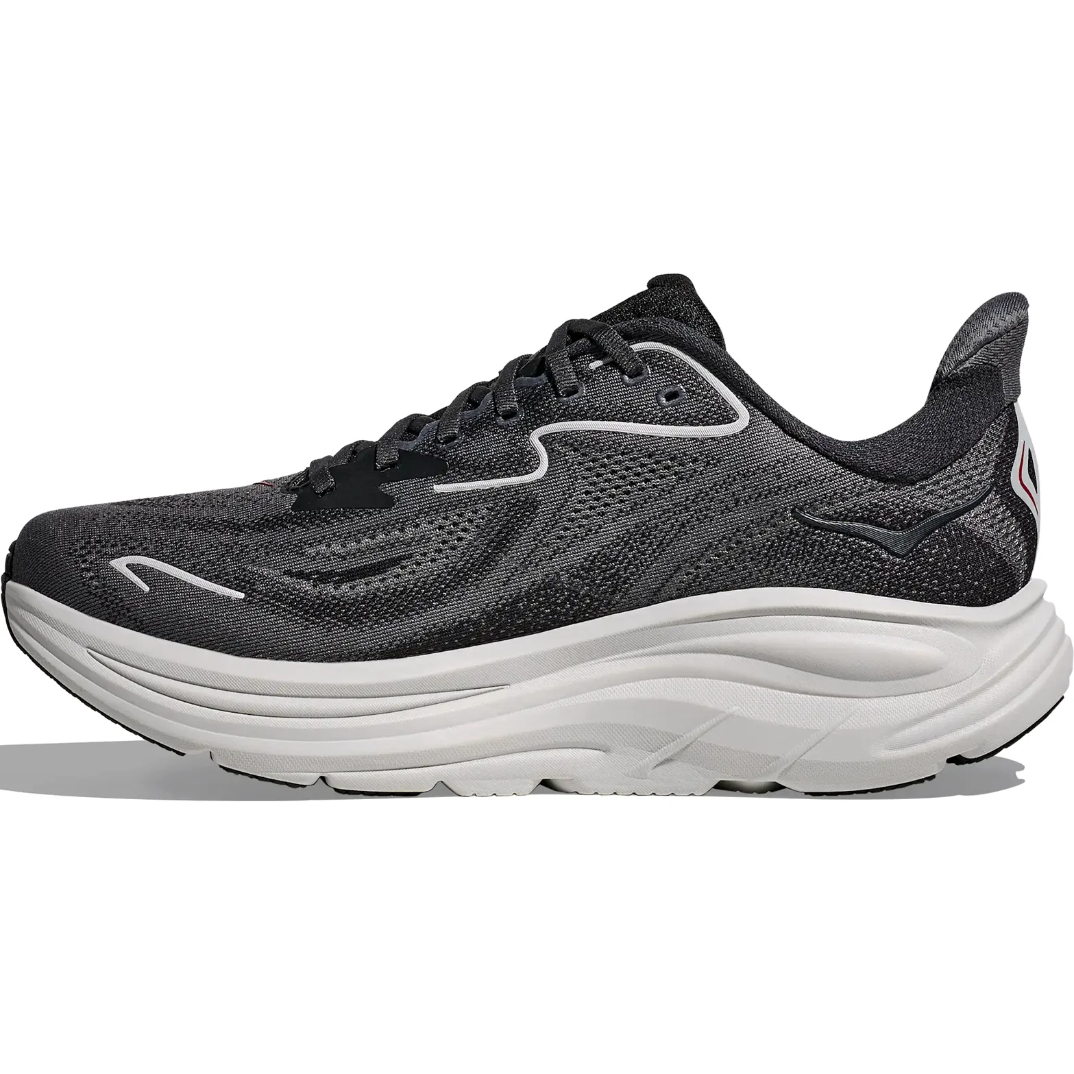 Men's Clifton 10 Running Shoes Carbon Black / Satellite Grey - Image 2