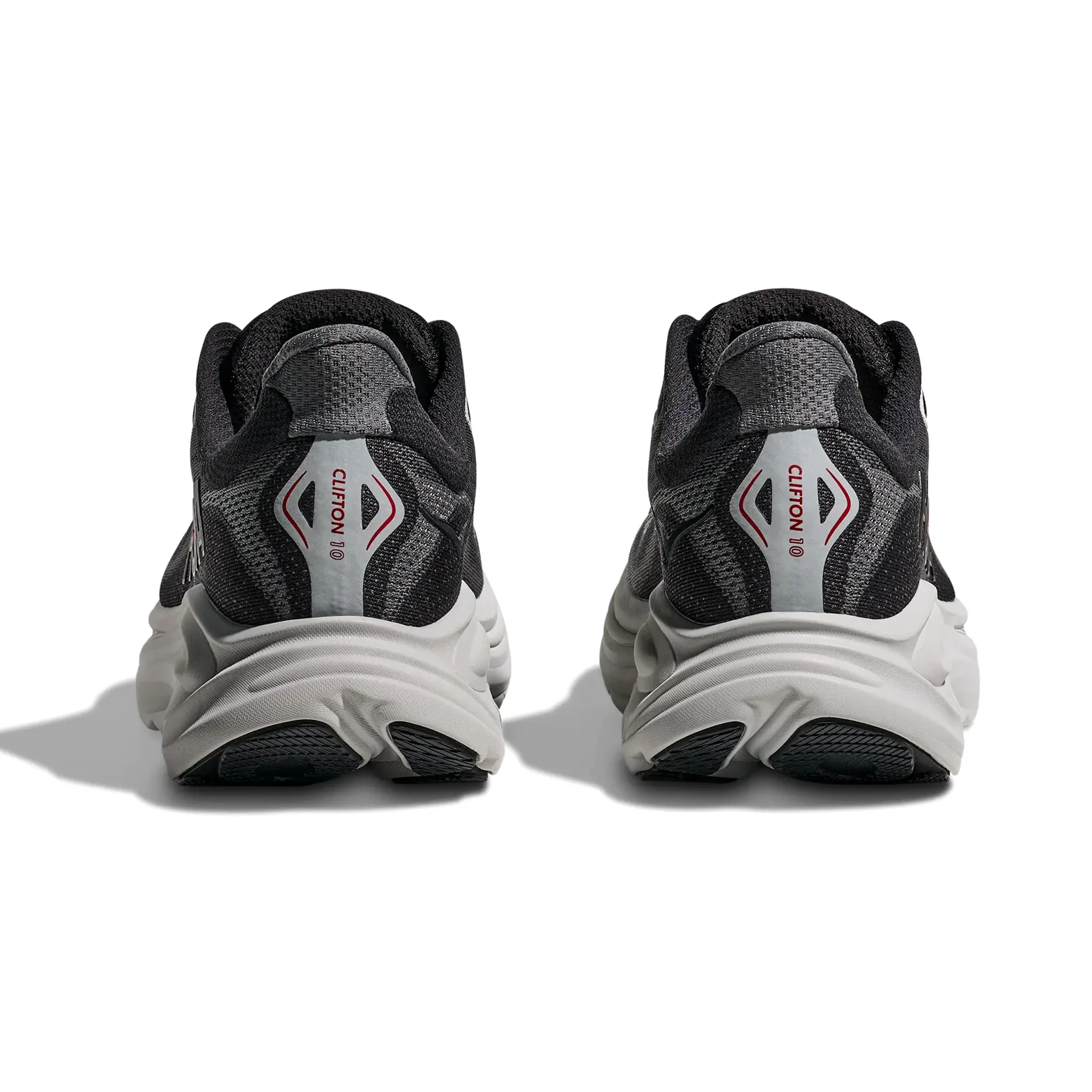 Men's Clifton 10 Running Shoes Carbon Black / Satellite Grey - Image 5