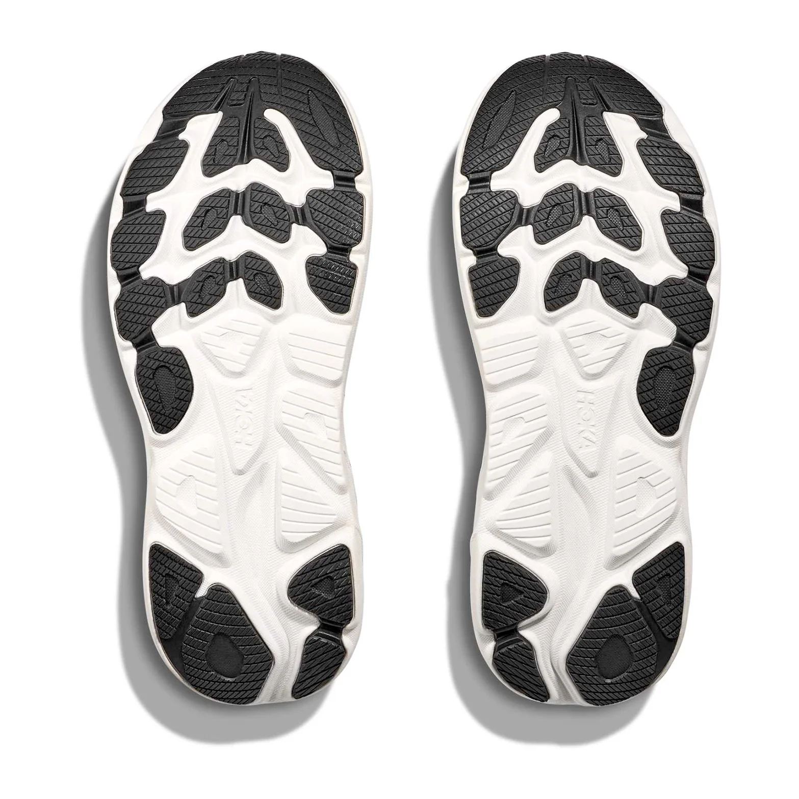 Men's Clifton 10 Wide Fit Running Shoes Black / White - Image 4