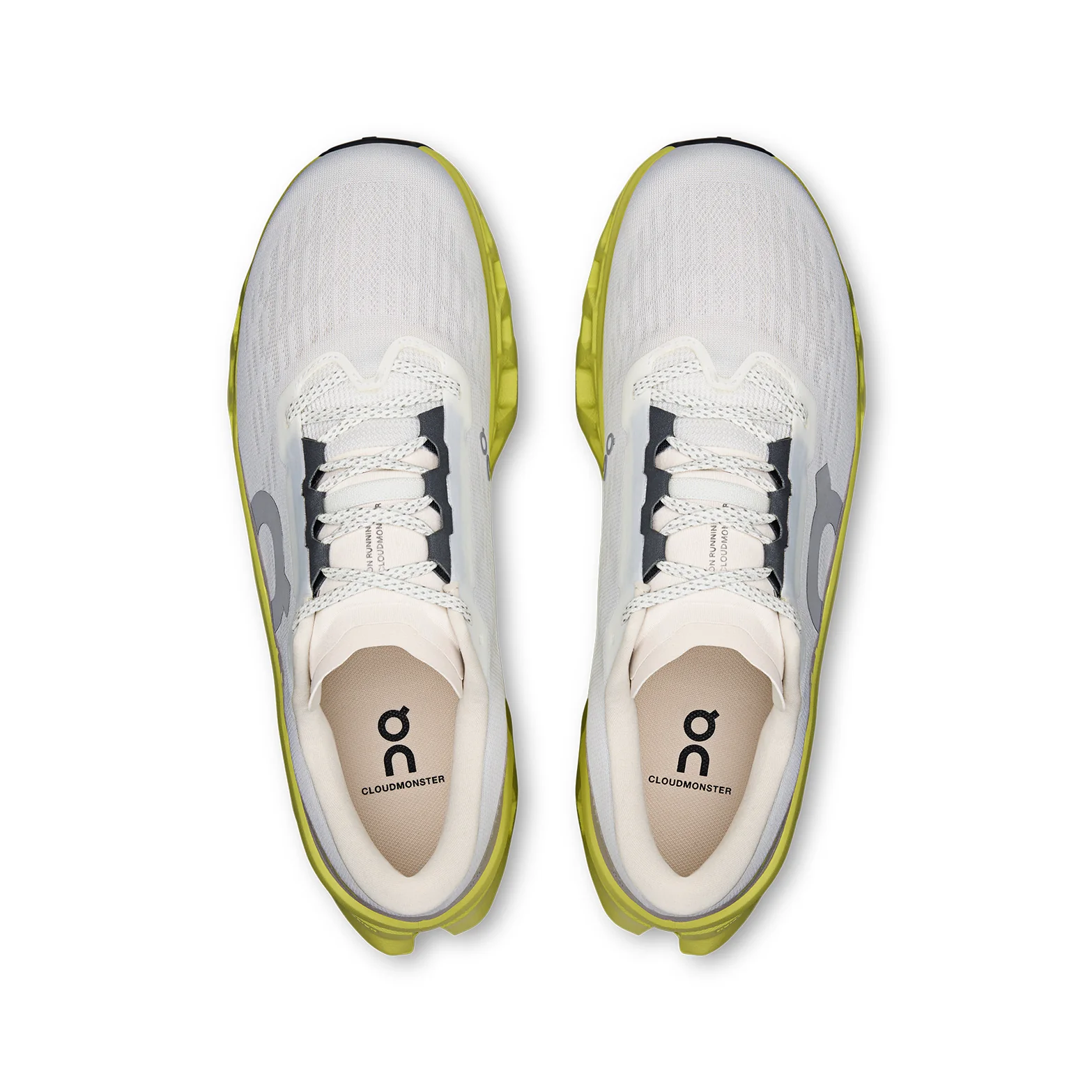 Men's Cloudmonster 3 Running Shoes Ivory / Limelight - Image 3