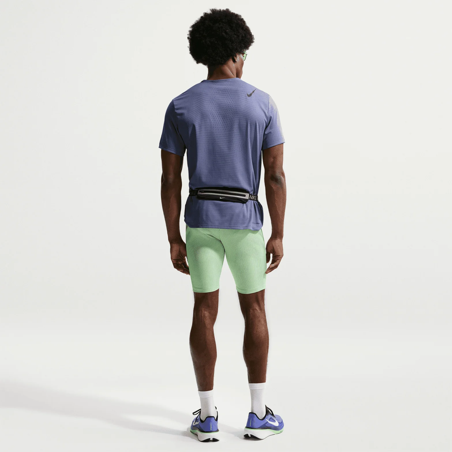 Men's Dri-FIT AeroSwift ADV Half Tights Lime Blast / Steam / Black - Image 4