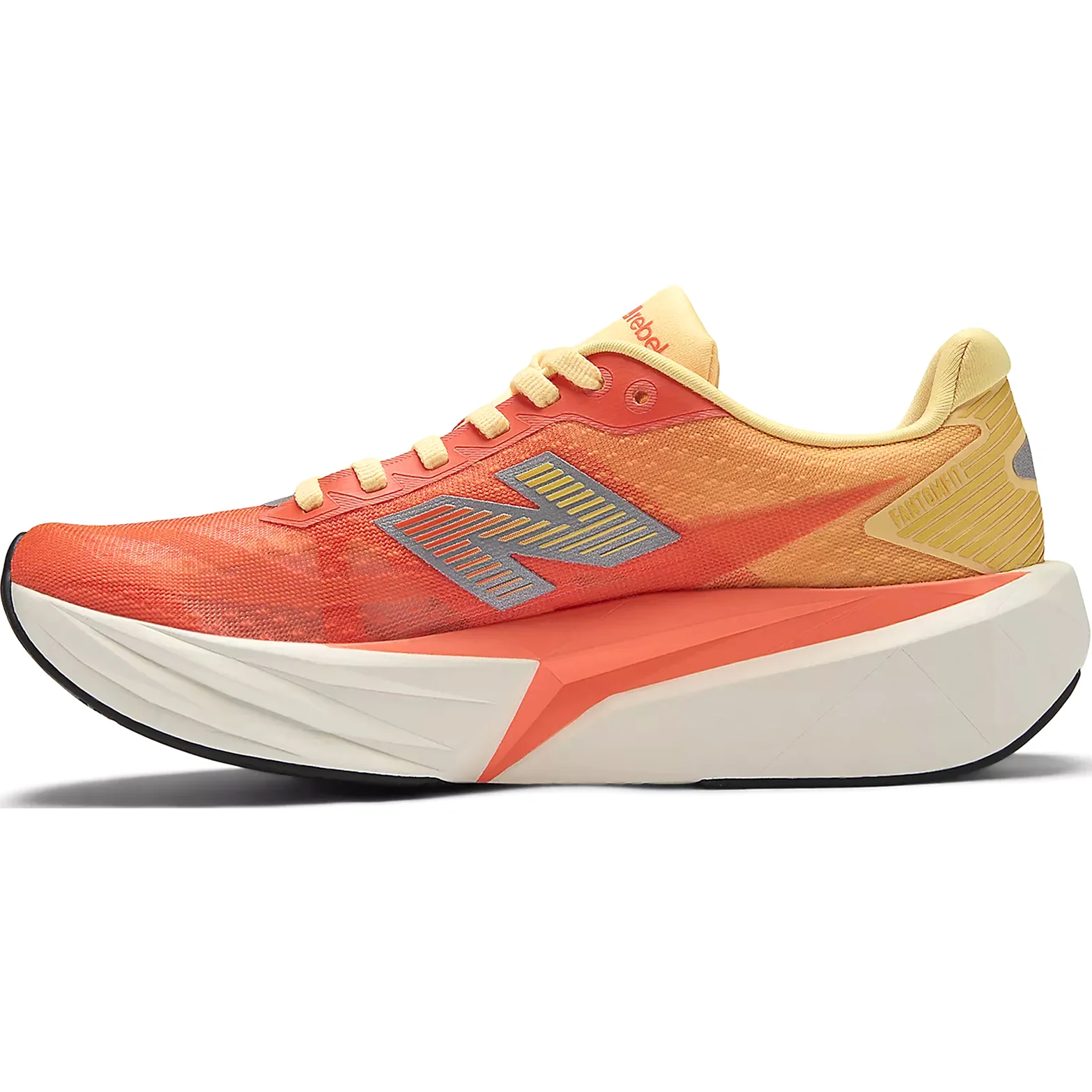 Men's Fuelcell Rebel v5 Running Shoes Tangerine Heat / Silver Metallic - Image 2