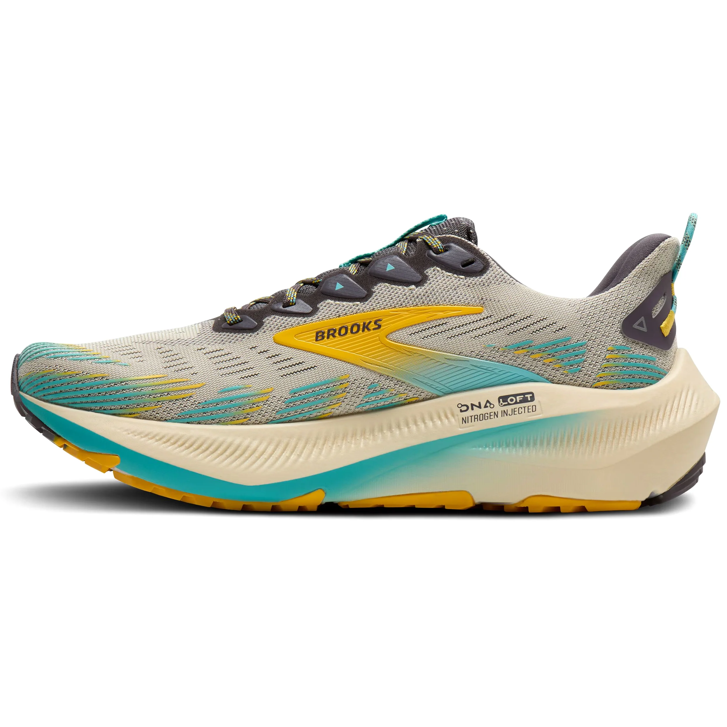 Men's Ghost Trail Running Shoes Bleached Sand / Rabbit / Bluefish - Image 2