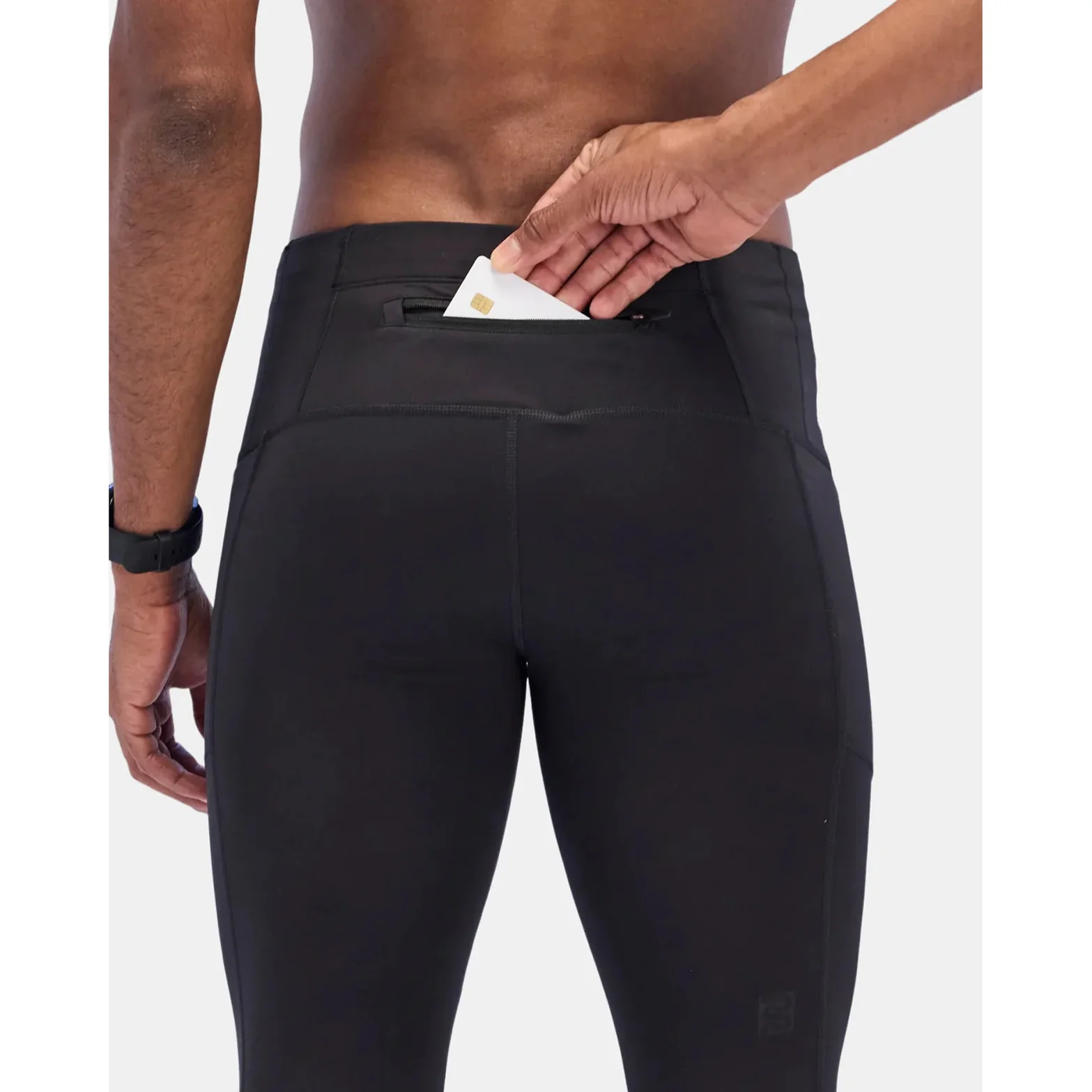Men's Brushed Stamina Cold Weather Tights Black - Image 4
