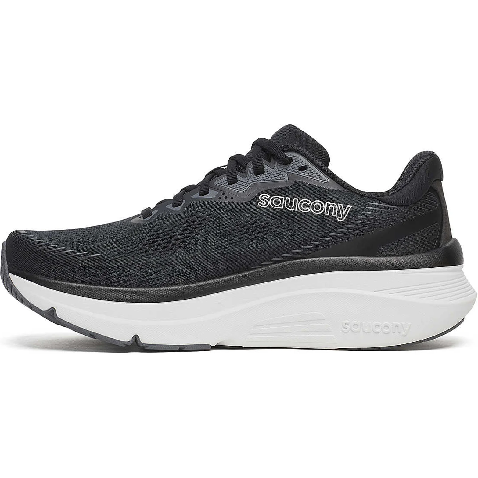 Men's Guide 19 Wide Fit Running Shoes Black / Silver - Image 2