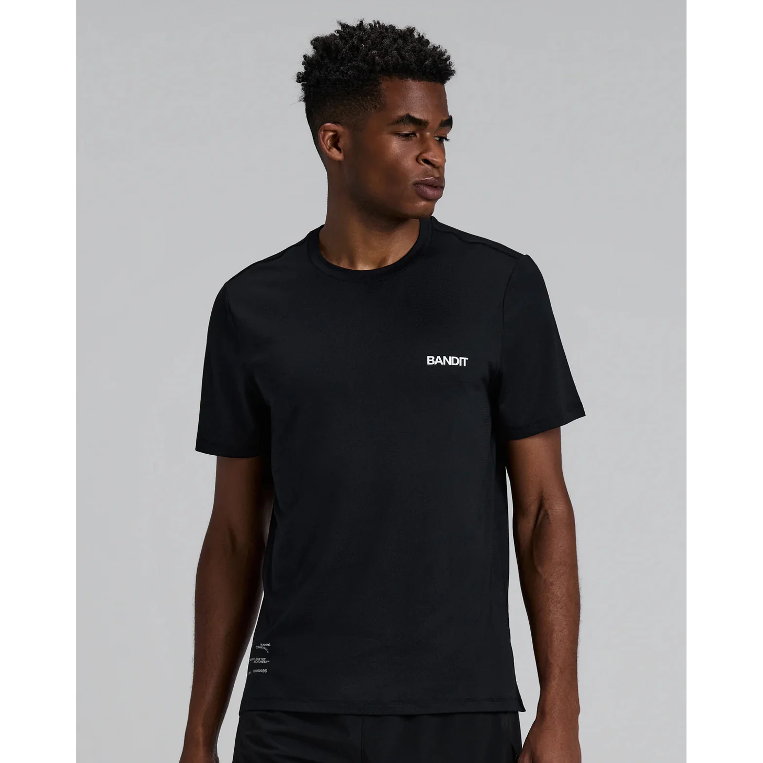Men's Micromesh Run Tee Black - Image 2