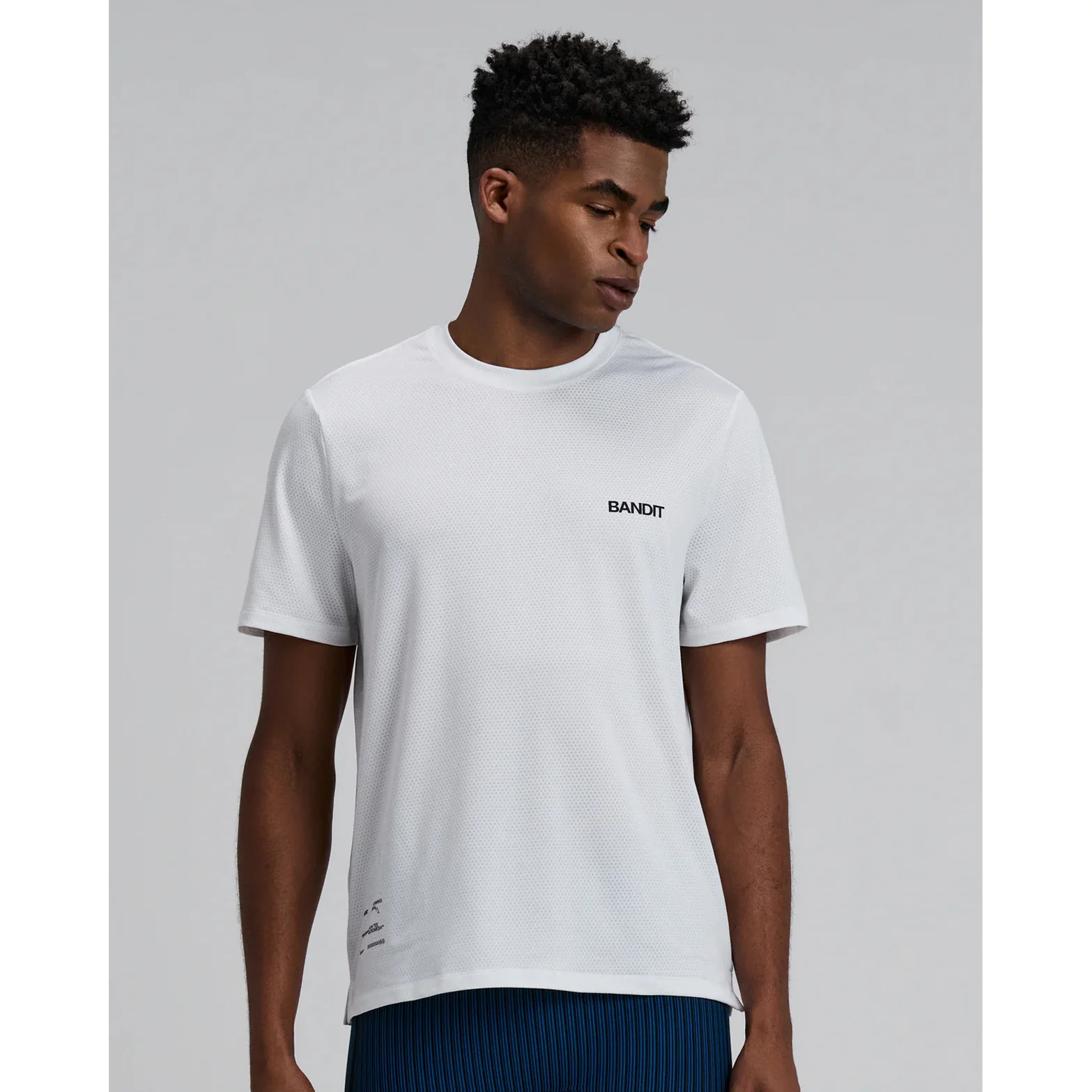 Men's Micromesh Run Tee White - Image 2