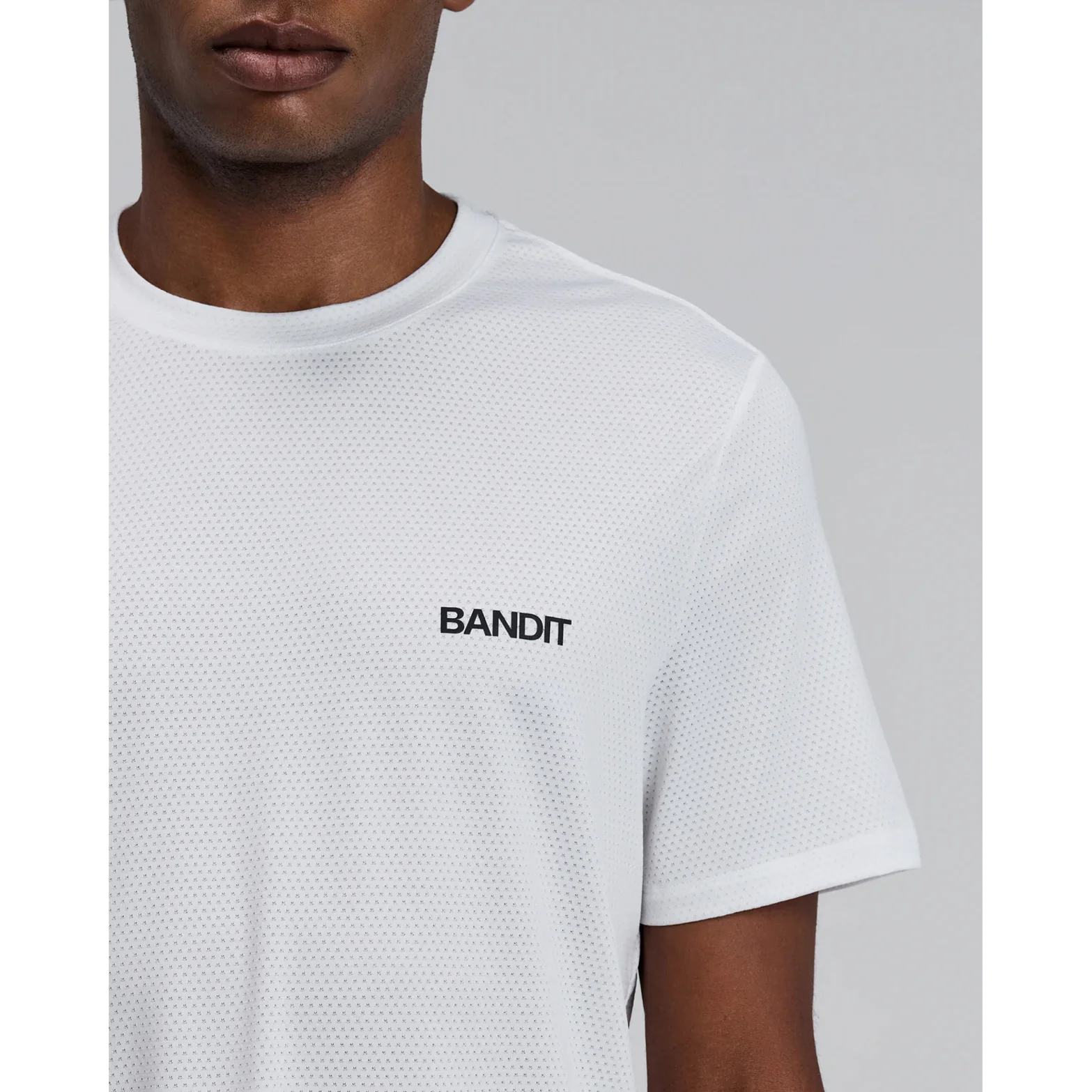 Men's Micromesh Run Tee White - Image 4