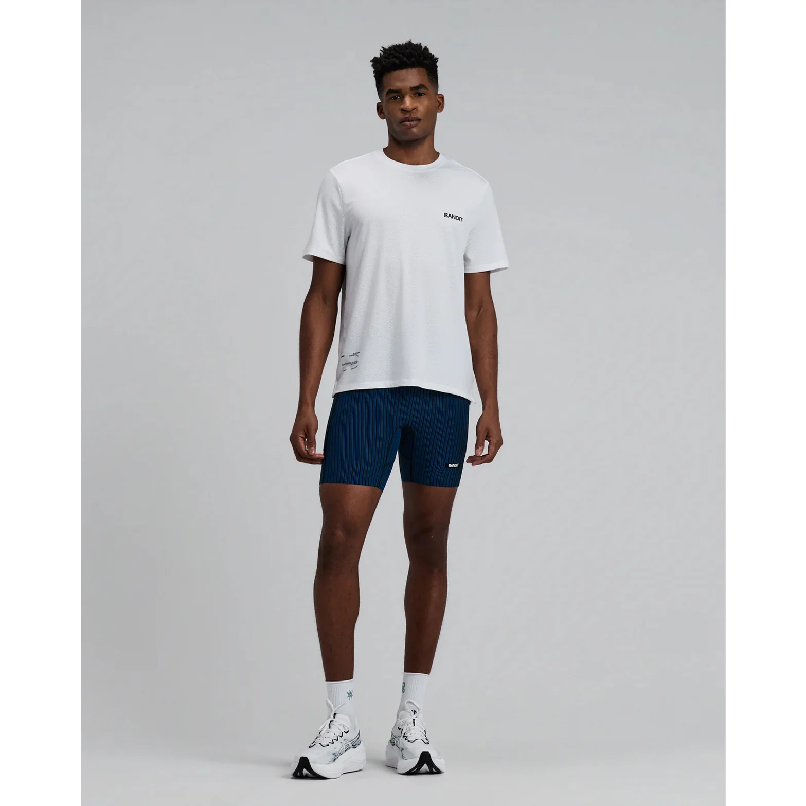 Men's Micromesh Run Tee White - Image 5