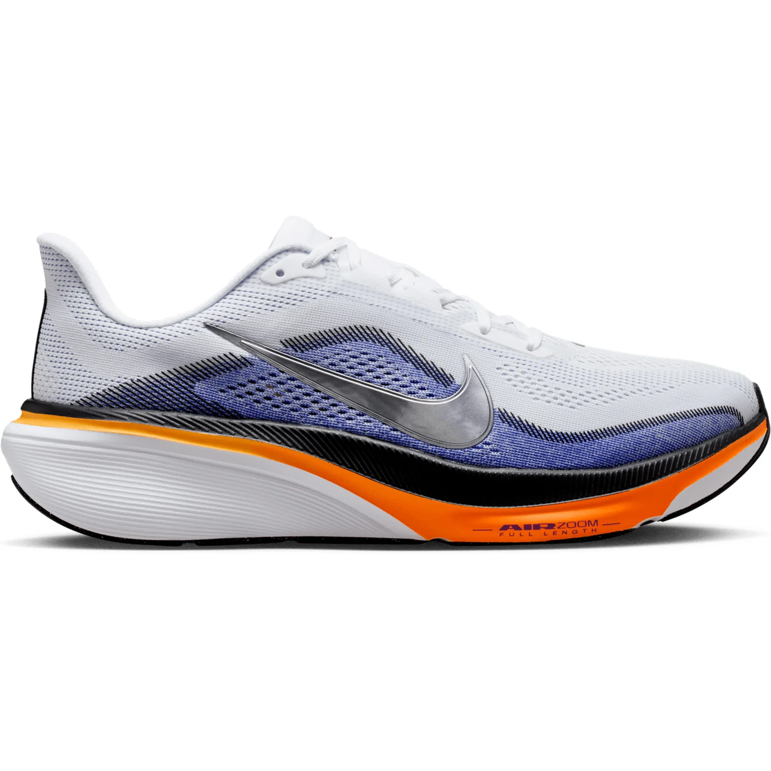 Men's Pegasus 42 Running Shoes White / Lapis / Total Orange / Metallic Silver