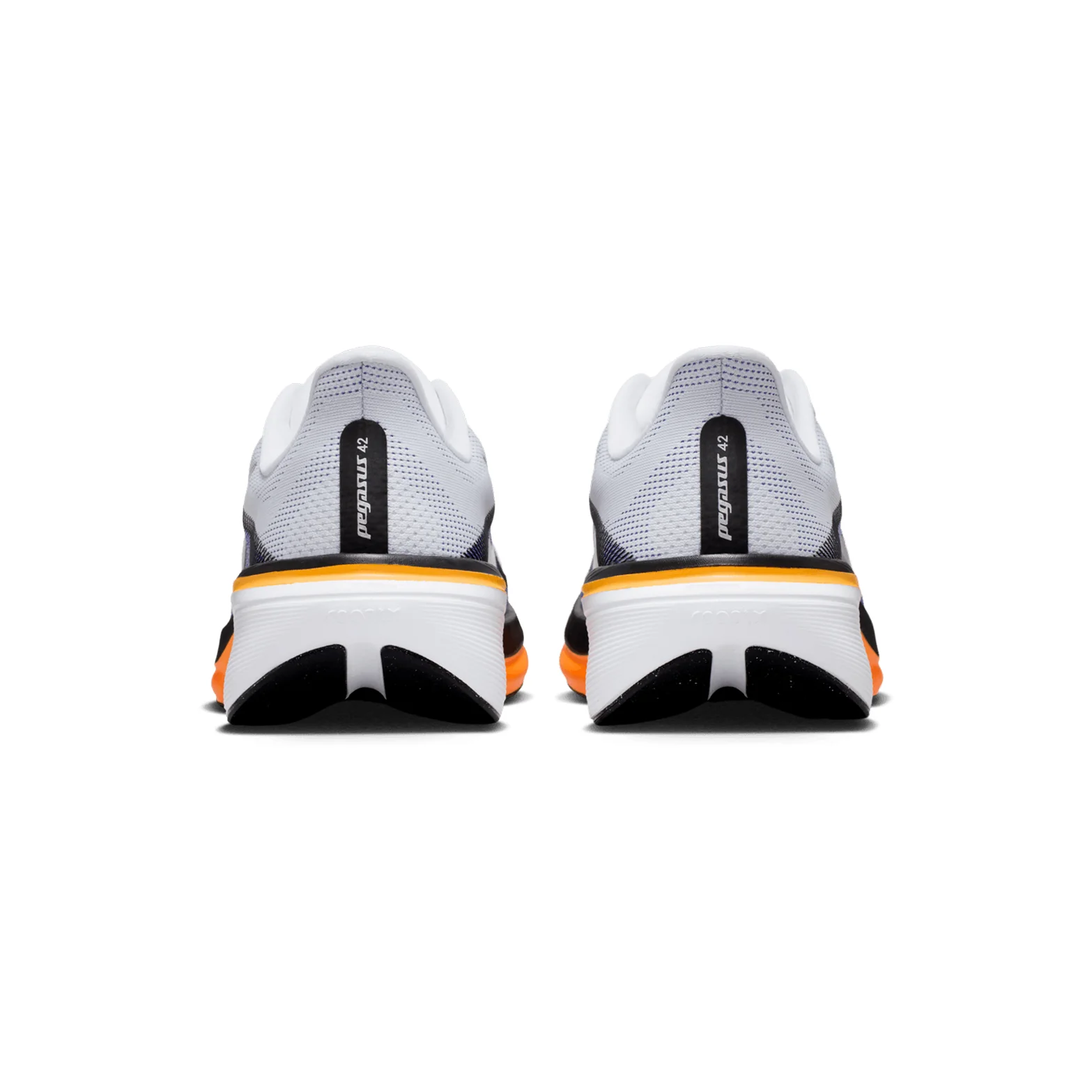 Men's Pegasus 42 Running Shoes White / Lapis / Total Orange / Metallic Silver - Image 5