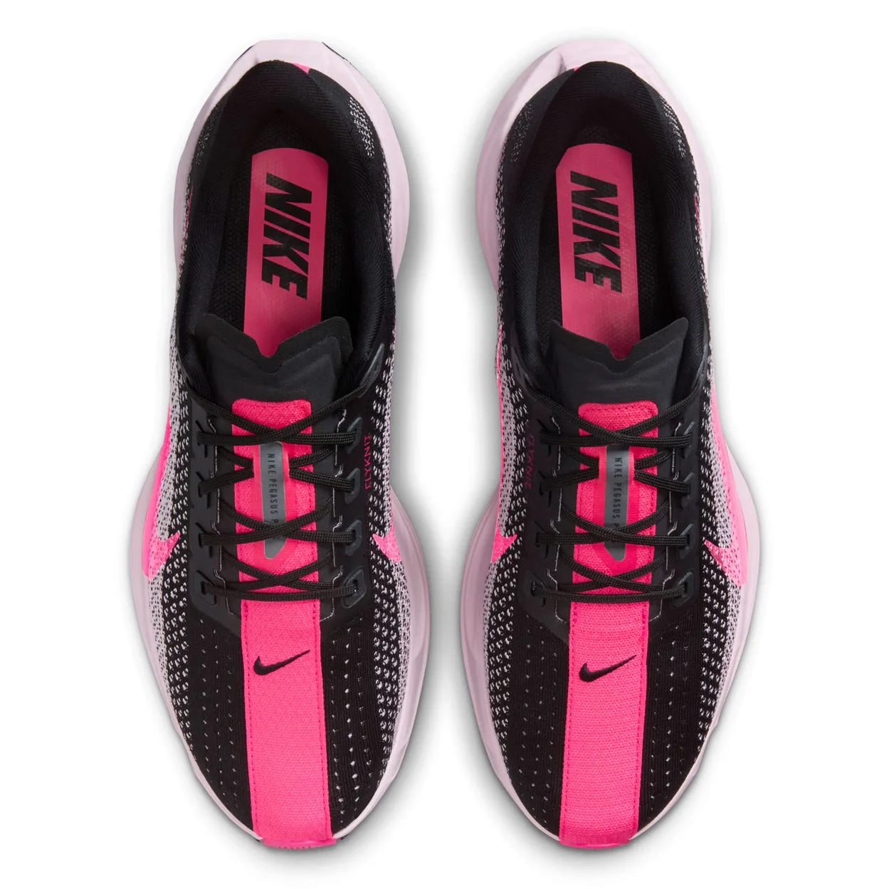 Men's Pegasus Plus Running Shoes Black / Pink Foam / Hyper Pink - Image 3