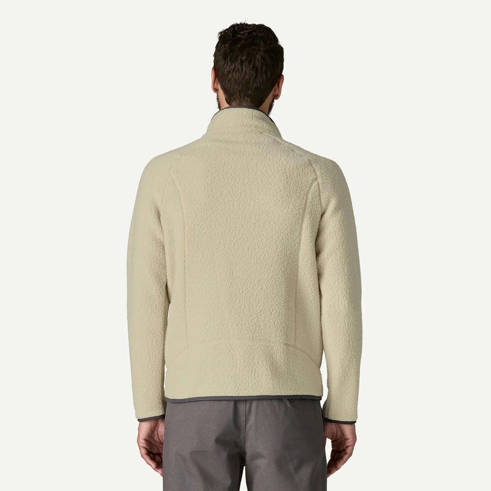 Men's Retro Pile Fleece Jacket Pelican / Smolder Blue - Image 3