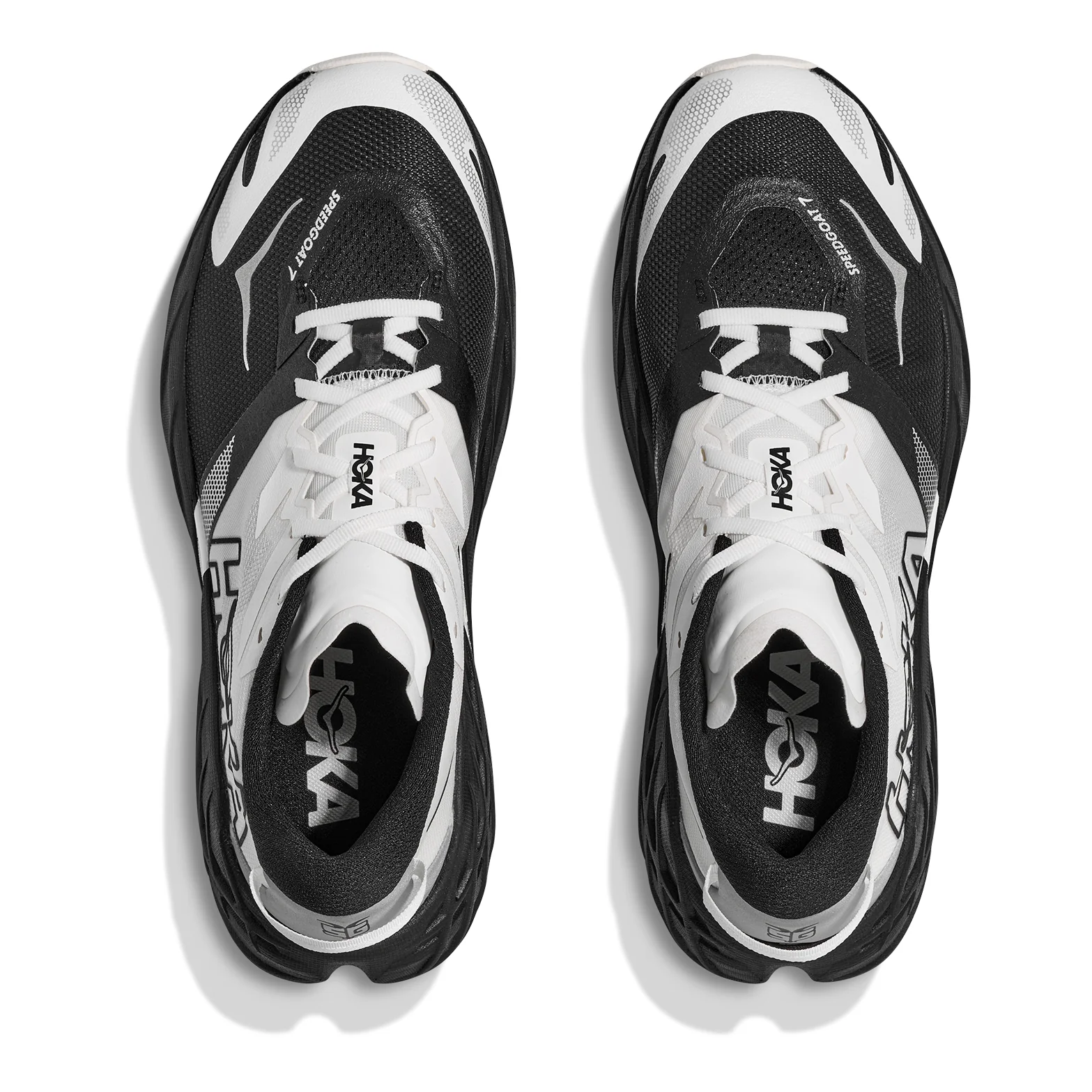Men's Speedgoat 7 Wide Fit Trail Running Shoes Black / White - Image 3